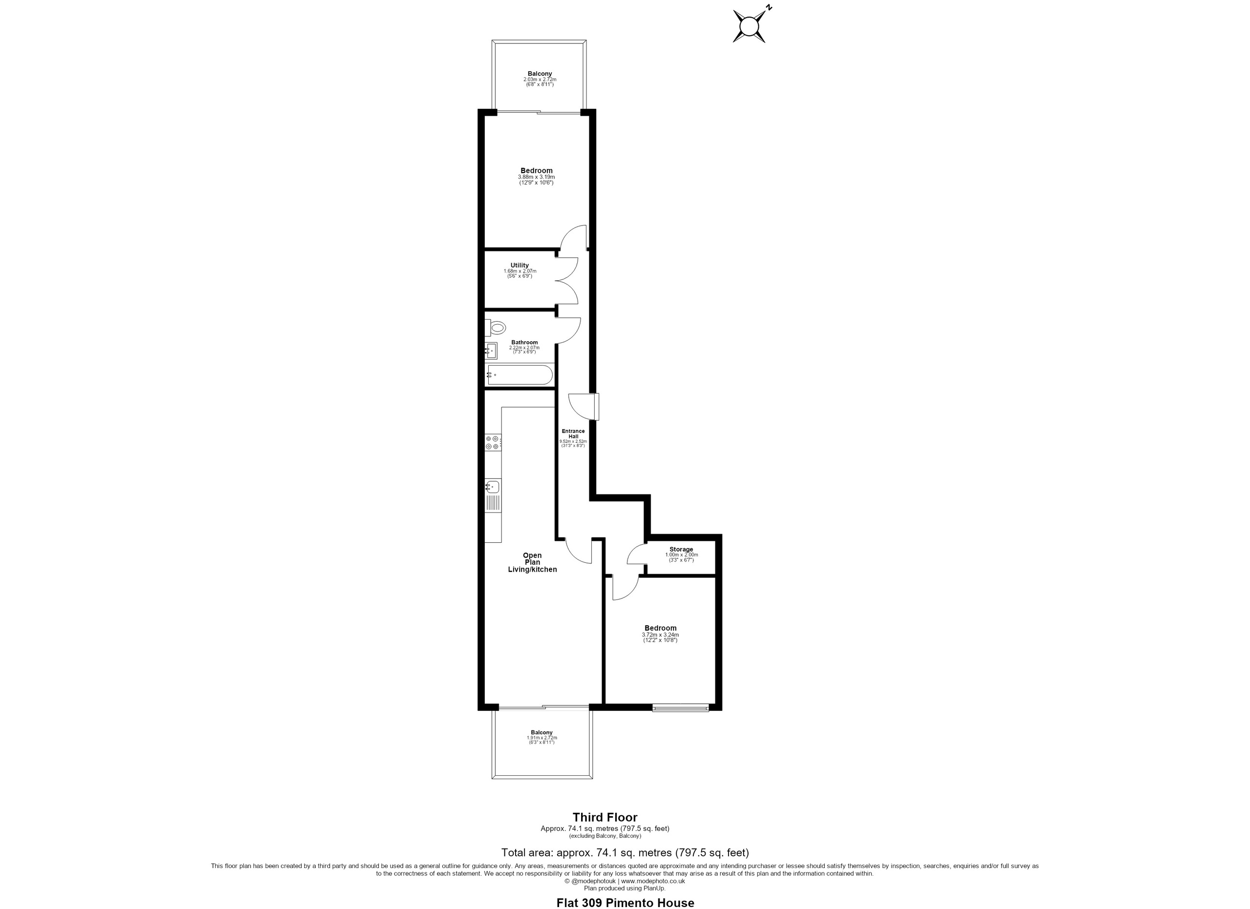 Flat 309, London floorplan