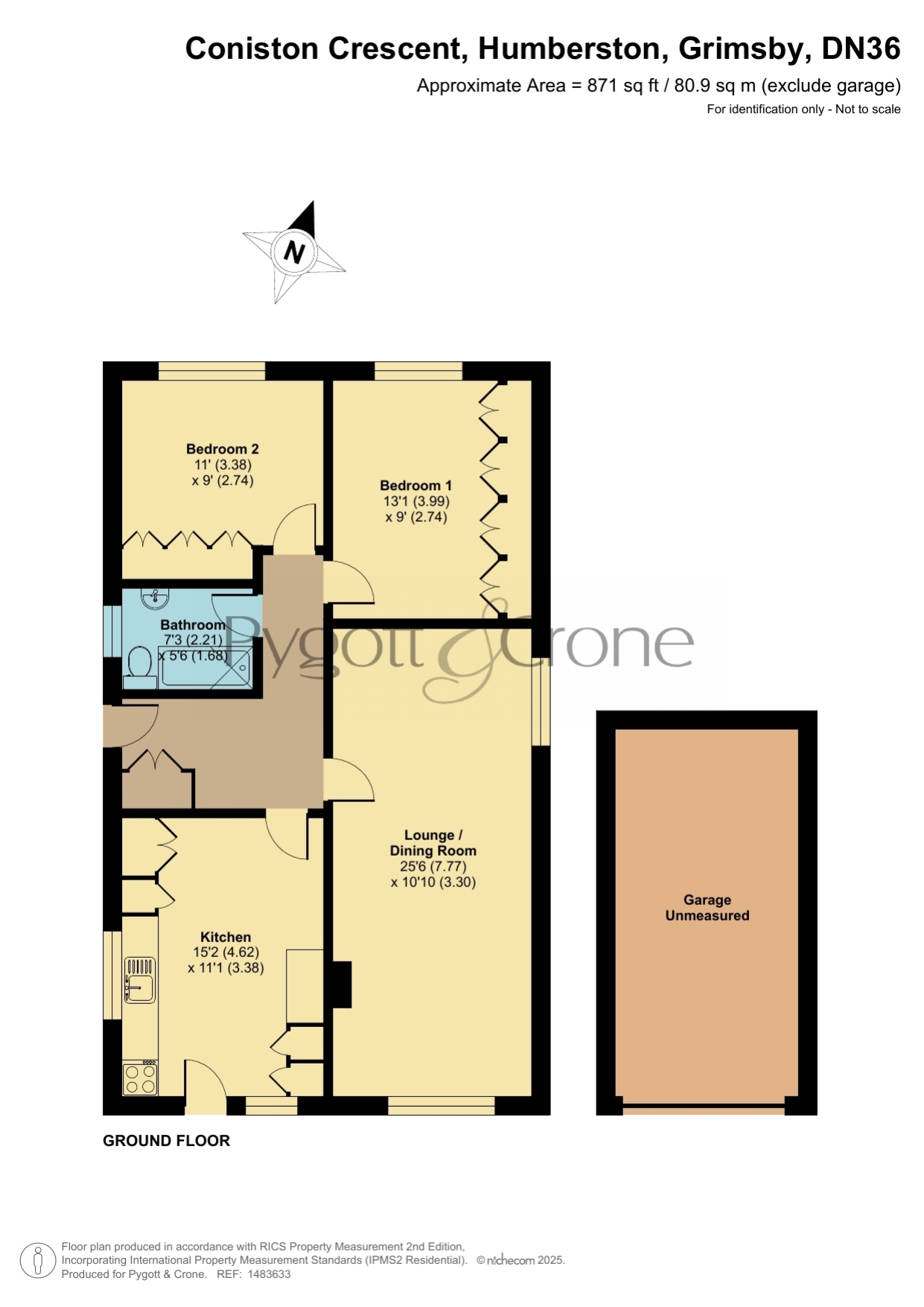 68, Coniston Crescent, Grimsby floorplan