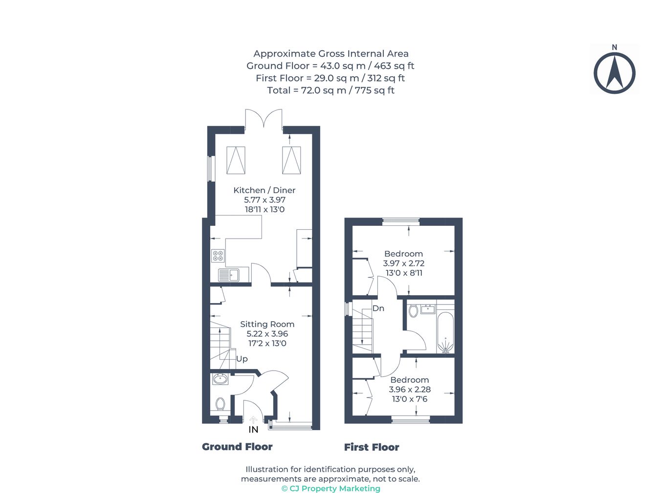 9, Hillside Gardens, AMERSHAM floorplan