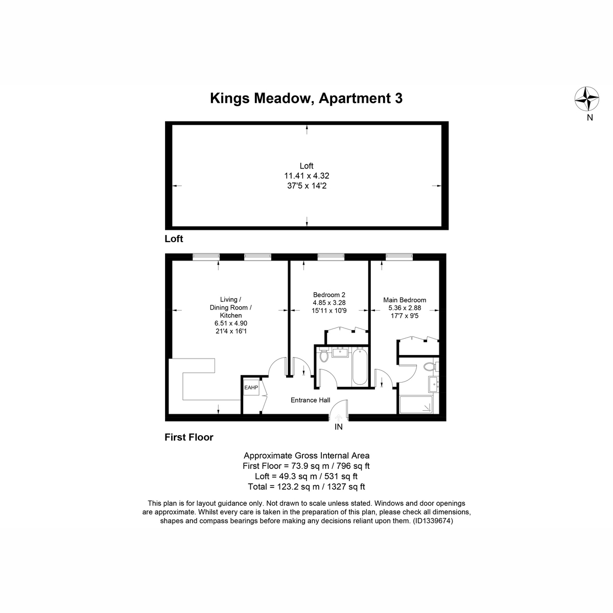 Flat LW-03, 1, Kings Meadow, Caterham on the Hill floorplan
