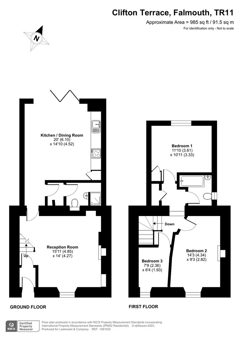 Clifton Terrace, Falmouth TR11, 3 bedroom terraced house for sale ...