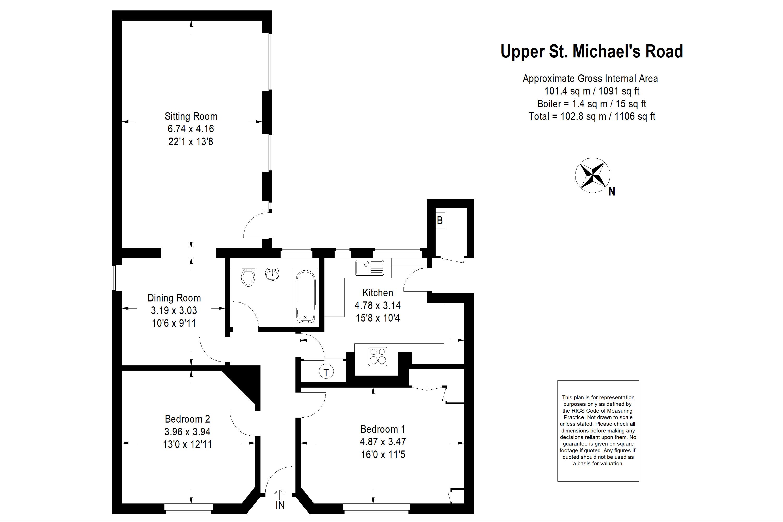 2 Bedrooms Detached bungalow to rent in Upper St. Michaels Road, Aldershot GU11