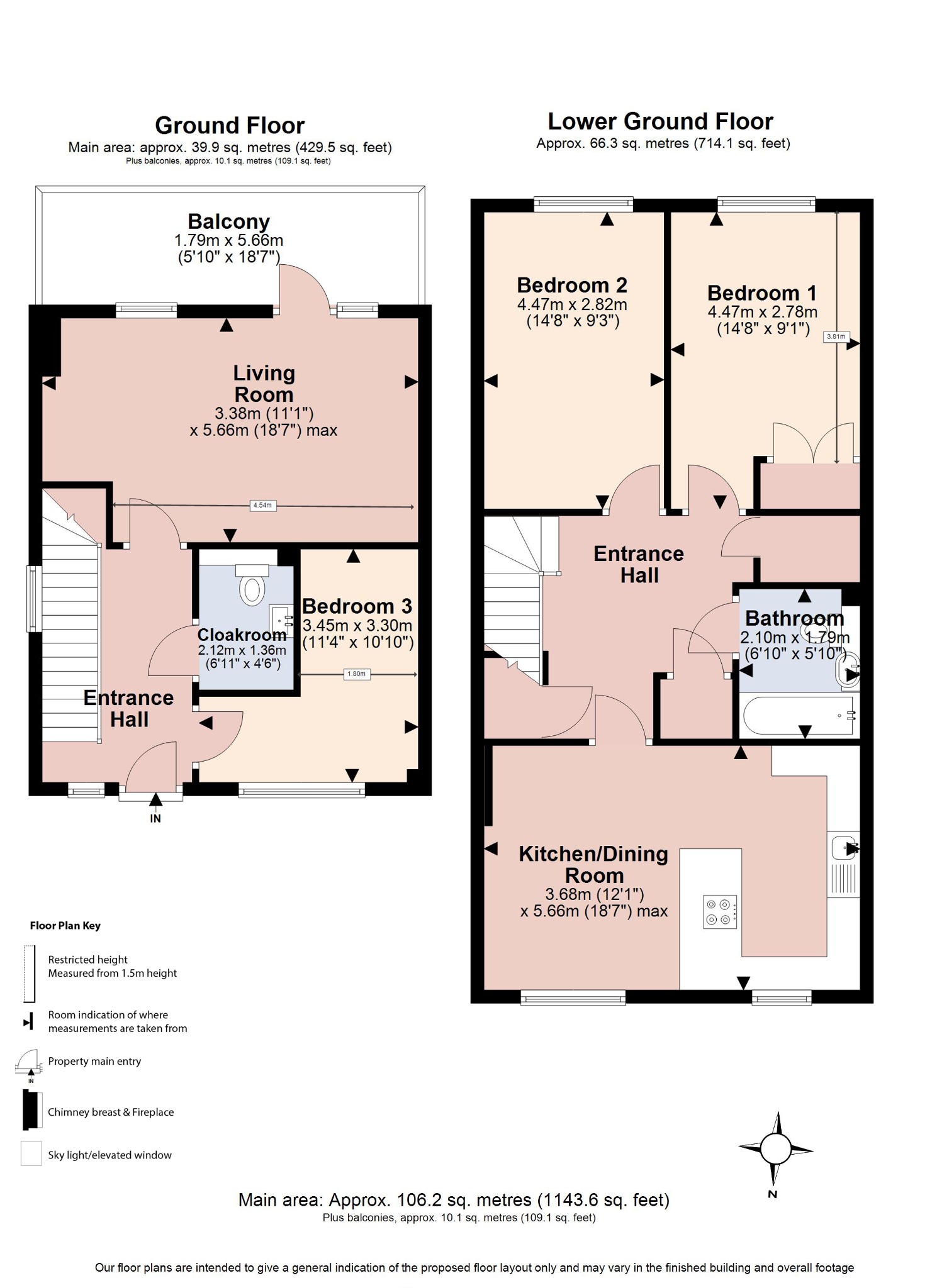 65 Manston Court, 2 Thornbury Way, Greater London floorplan