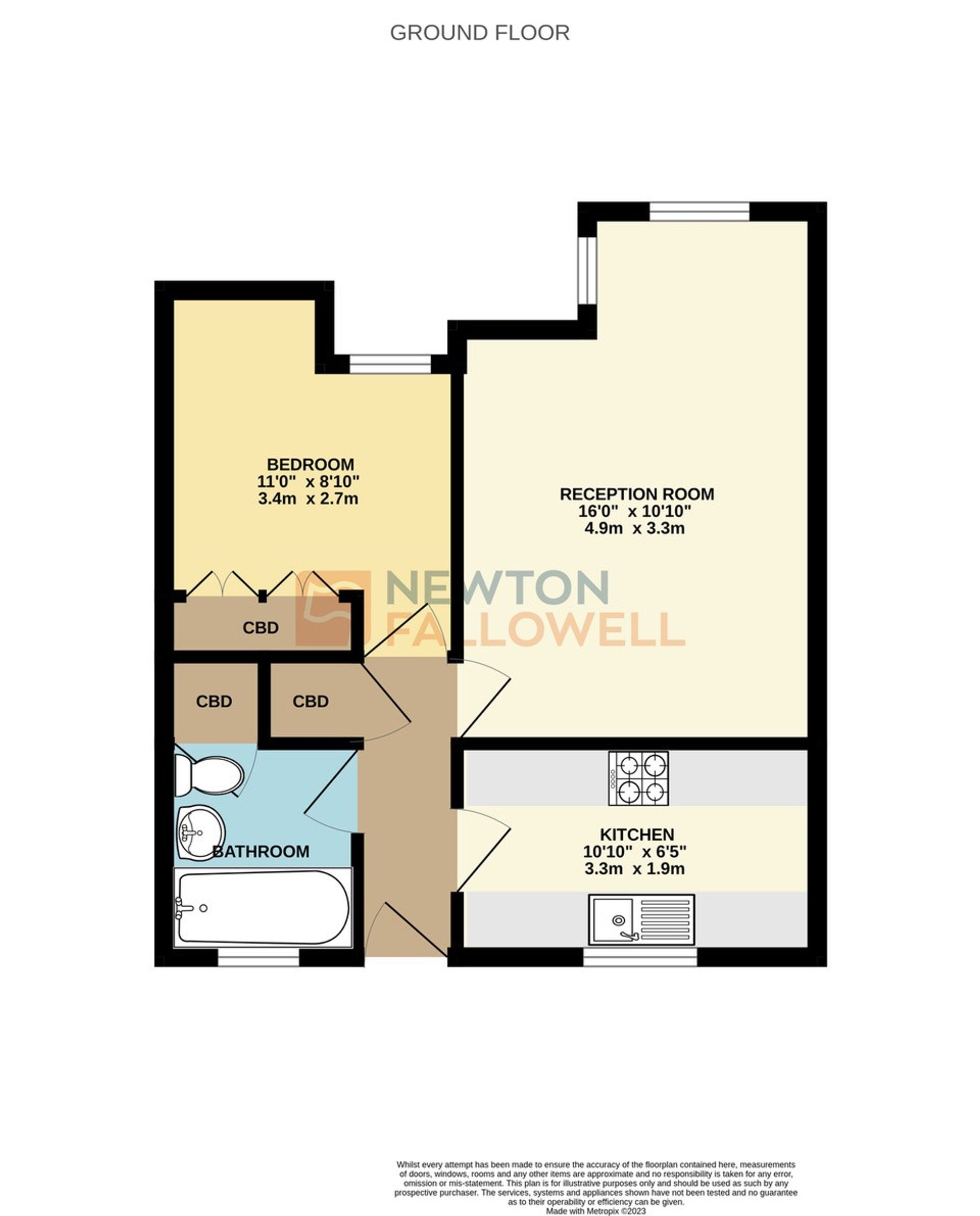 Flat 2, 158 London Road, Leicester floorplan