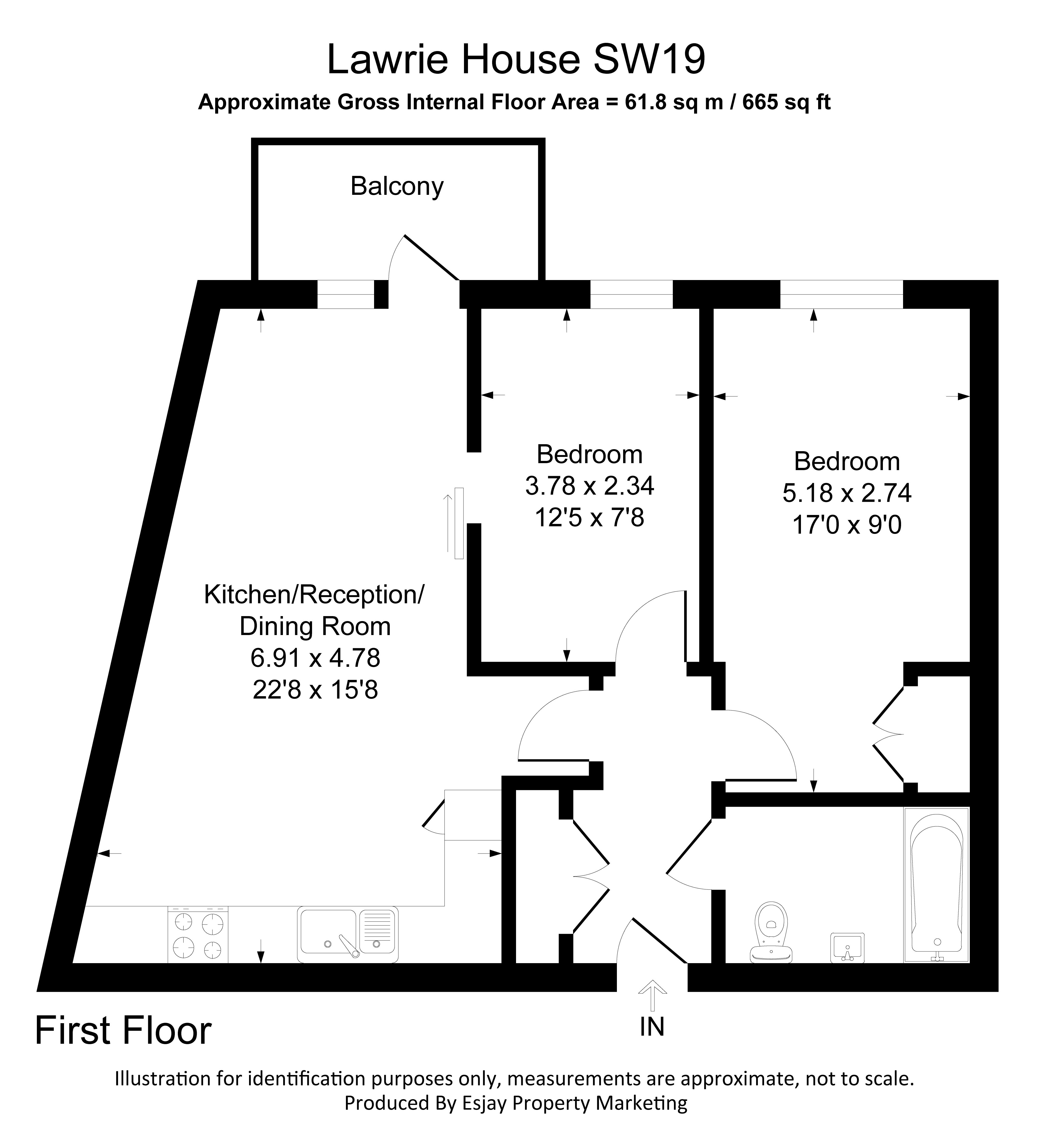 Flat 15,, Lawrie House, London floorplan