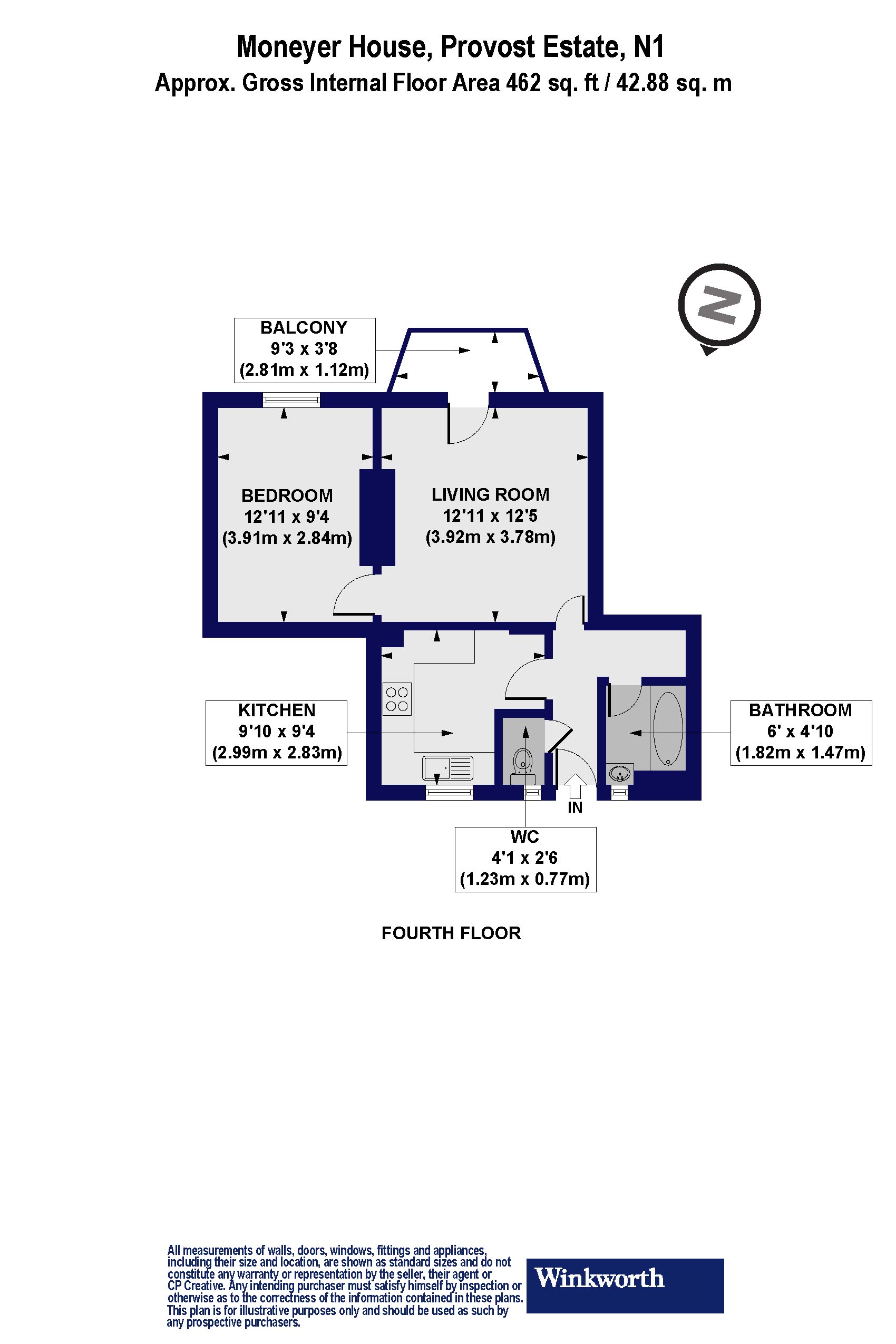 Flat 18, Moneyer House,, Provost Estate, London floorplan