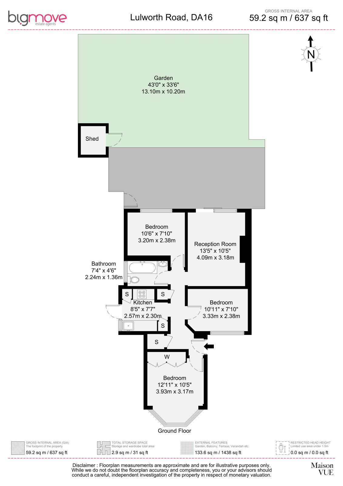 2a, Lulworth Road, Welling floorplan