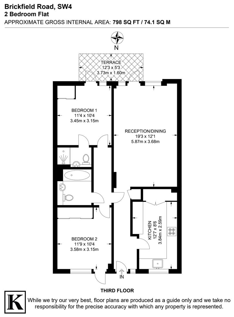 Flat 23, 2, Brickfield Road, London floorplan