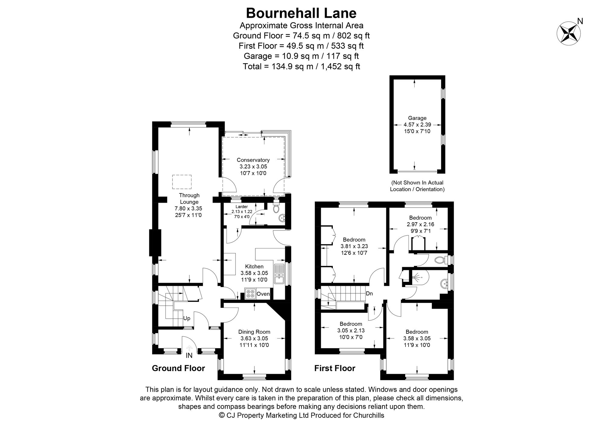 17 Bournehall Lane, Bushey floorplan