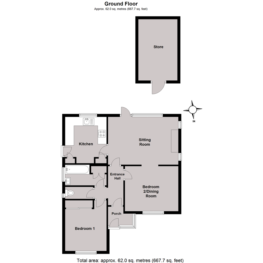 2 Bedrooms Detached bungalow for sale in Tankerton Road, Tankerton, Whitstable CT5
