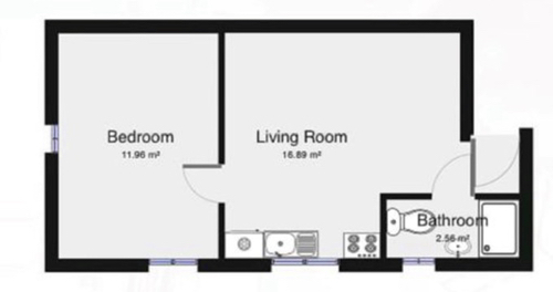 Flat 3 33 Worcester House, New Street, Paignton floorplan