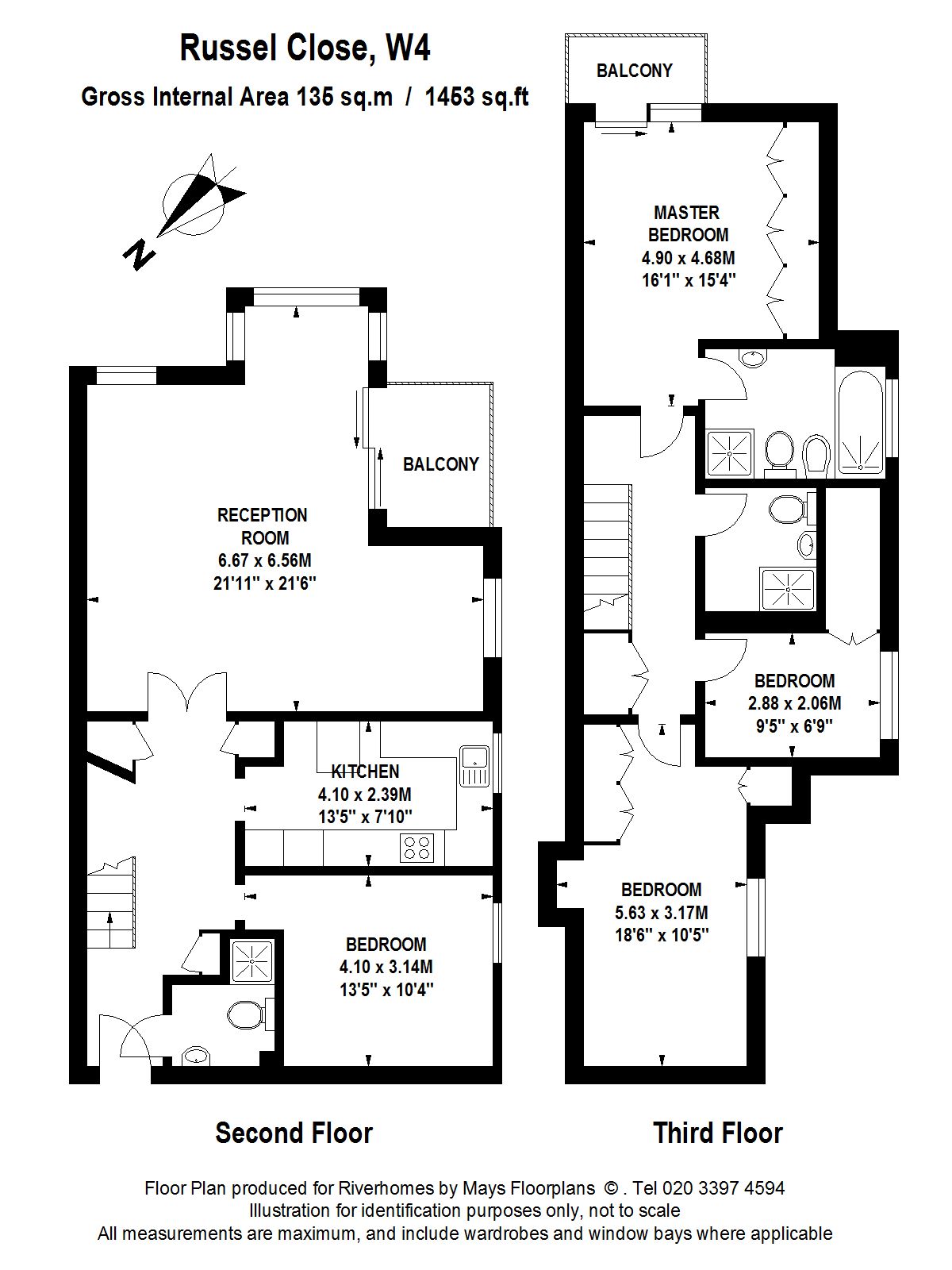 4 Bedrooms Flat to rent in Russell Close, Chiswick W4