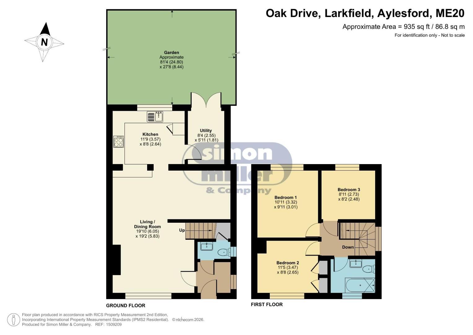 51, Oak Drive, Aylesford floorplan