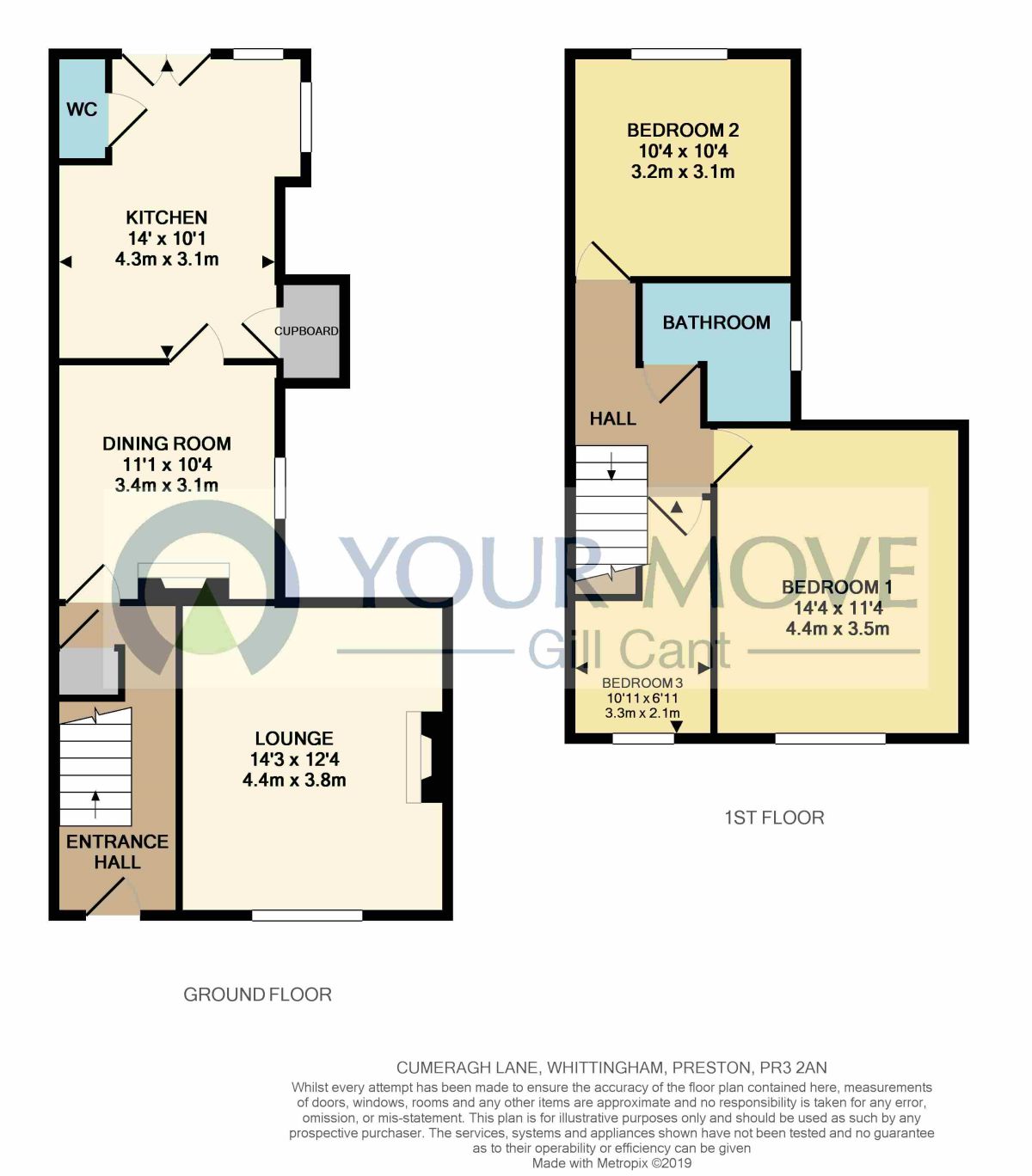 3 Bedrooms Terraced house for sale in Cumeragh Lane, Whittingham, Preston PR3
