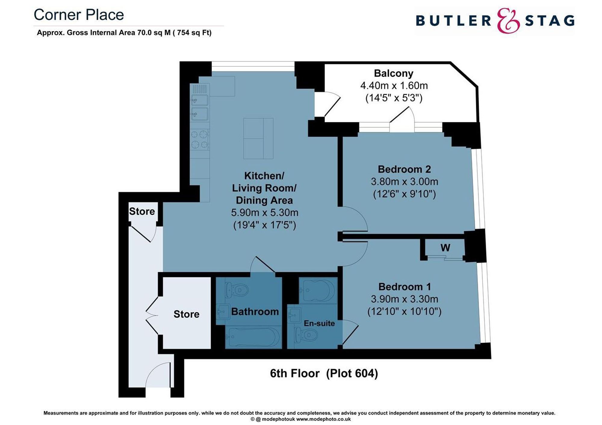 Flat 604, 6 Witan Street, London floorplan
