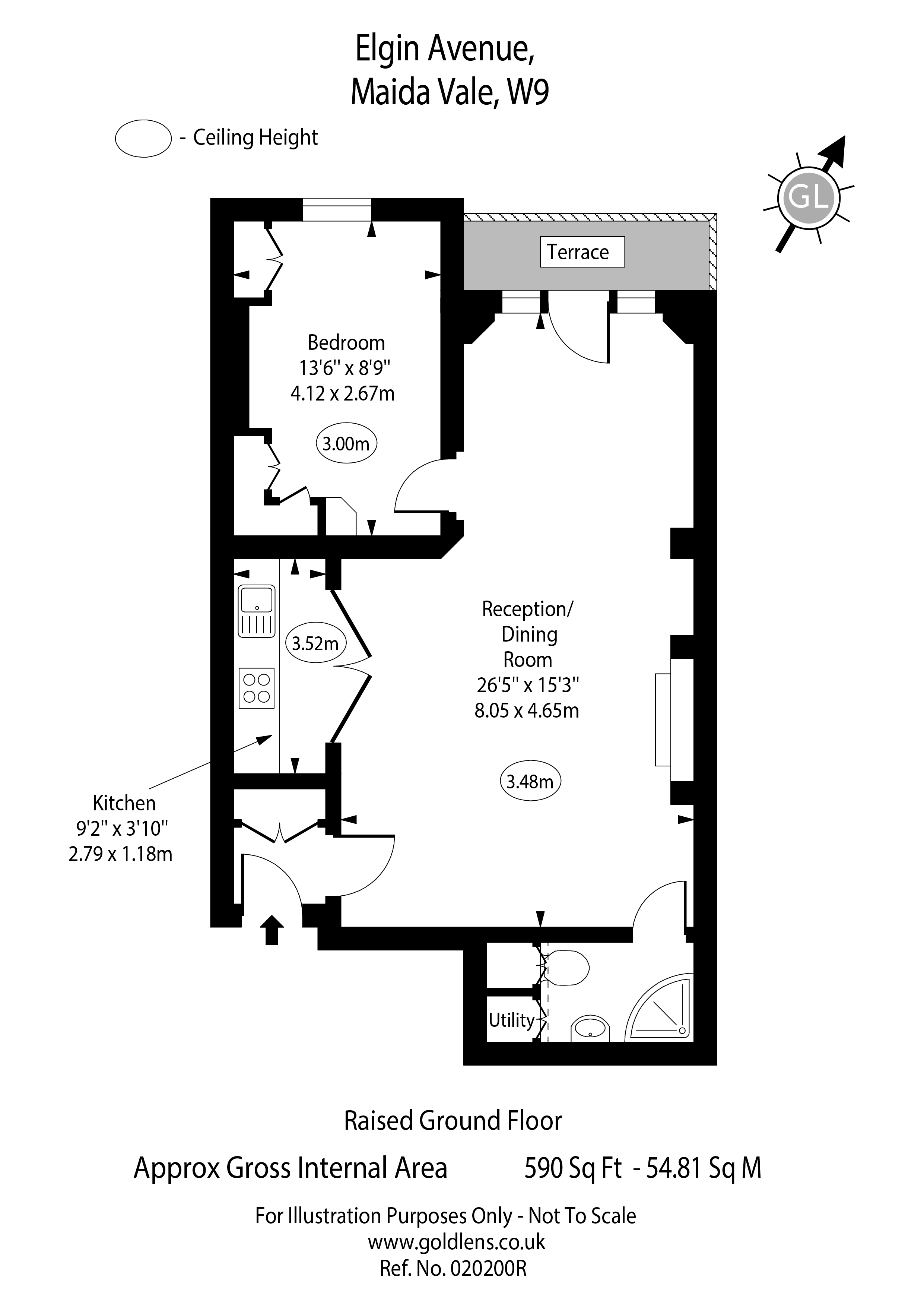 Elgin Avenue, Maida Vale, London W9, 1 bedroom flat for sale 64310768