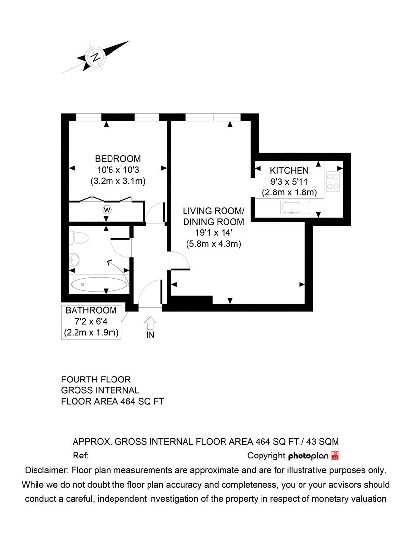 Flat 60A, Hanover Gate Mansions, Park Road, London floorplan
