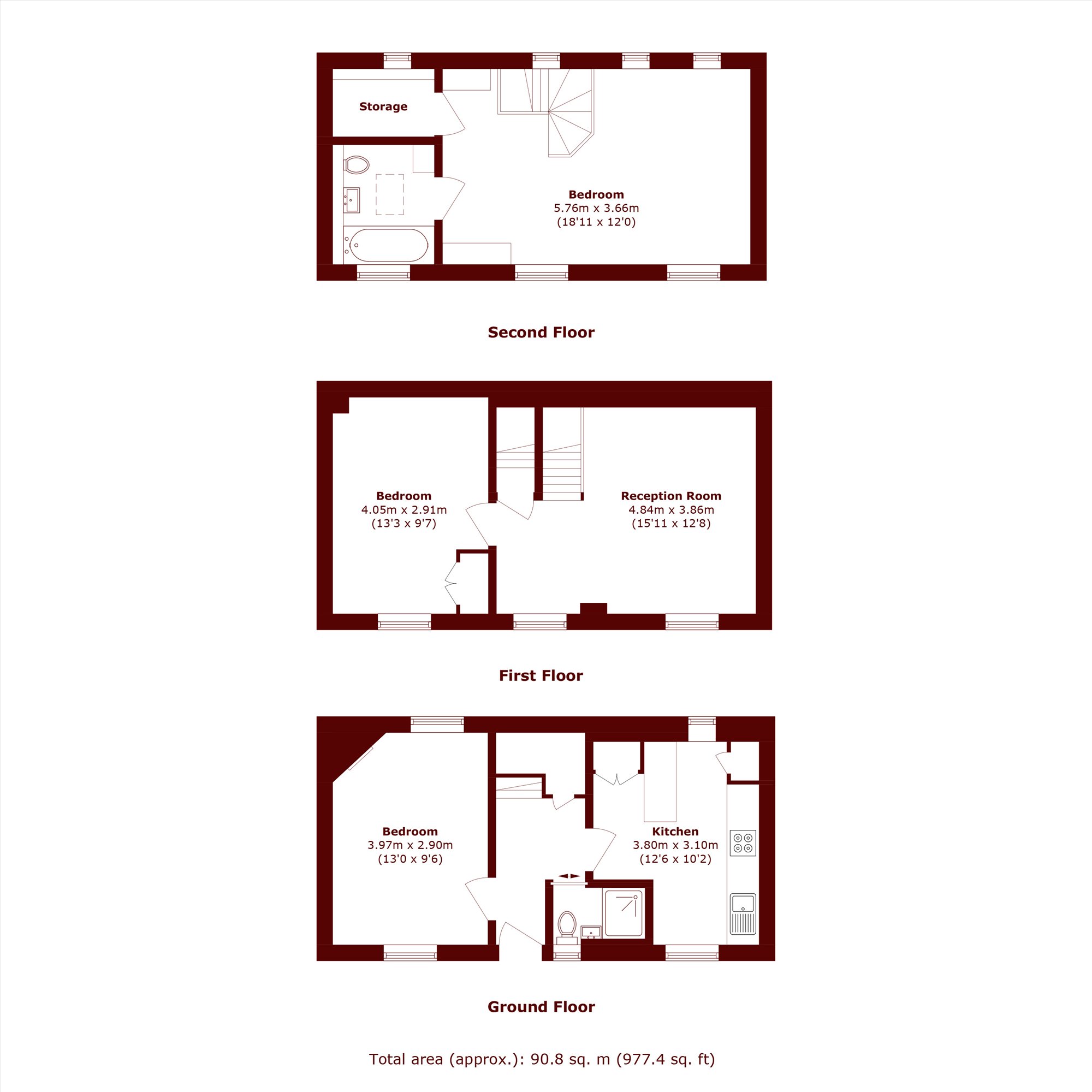 3, Carson Terrace, London floorplan