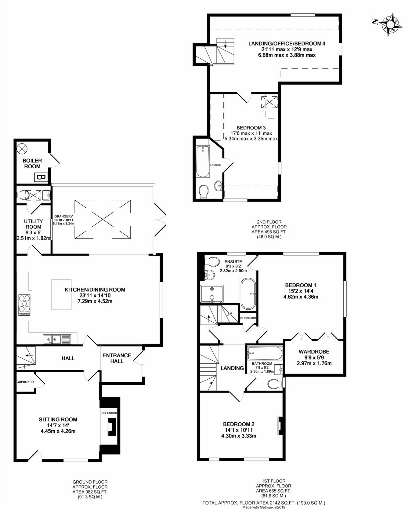 4 Bedrooms Semi-detached house for sale in School Lane, Shipbourne, Tonbridge, Kent TN11