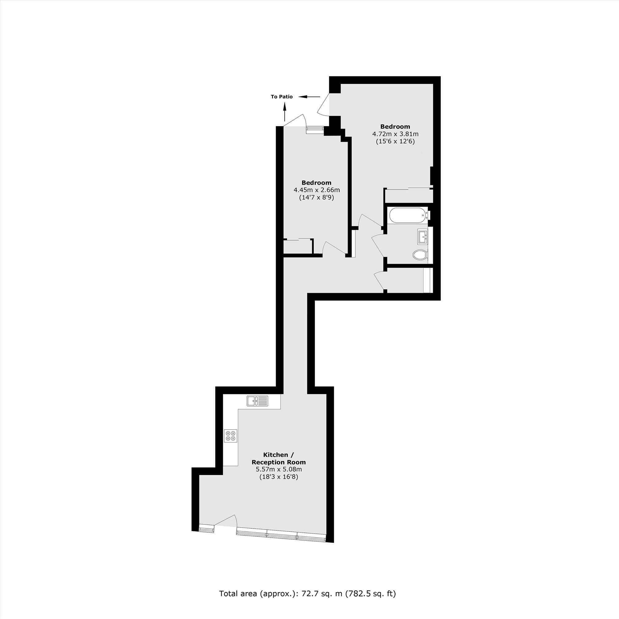 Flat 17, 1, Hampshire Street, London floorplan