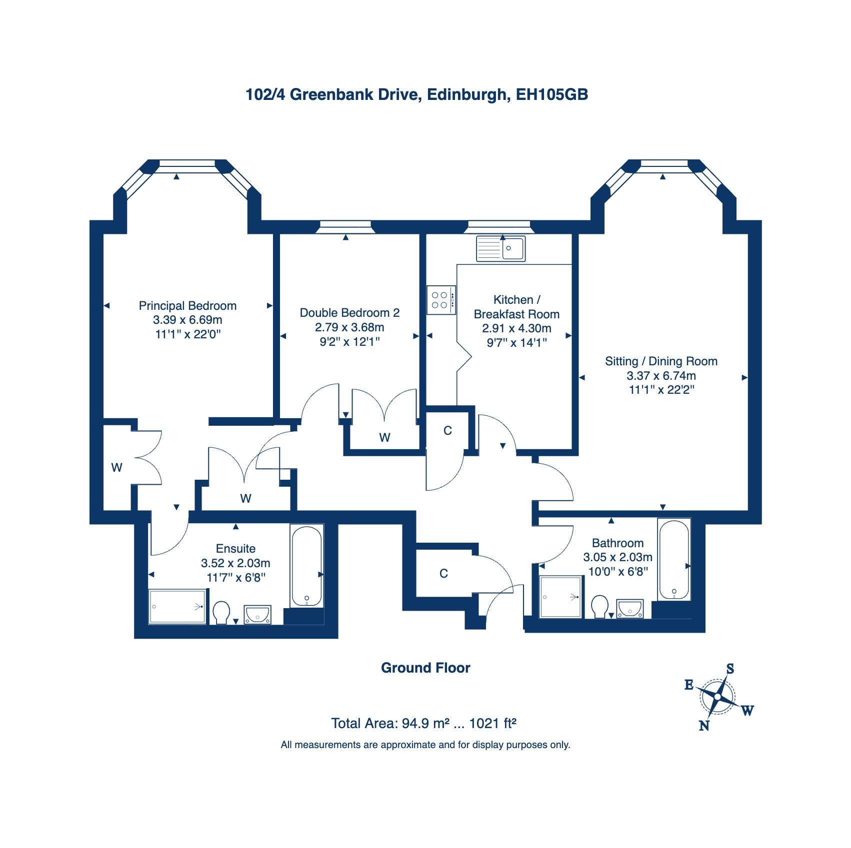102/4, Greenbank Drive, Edinburgh floorplan