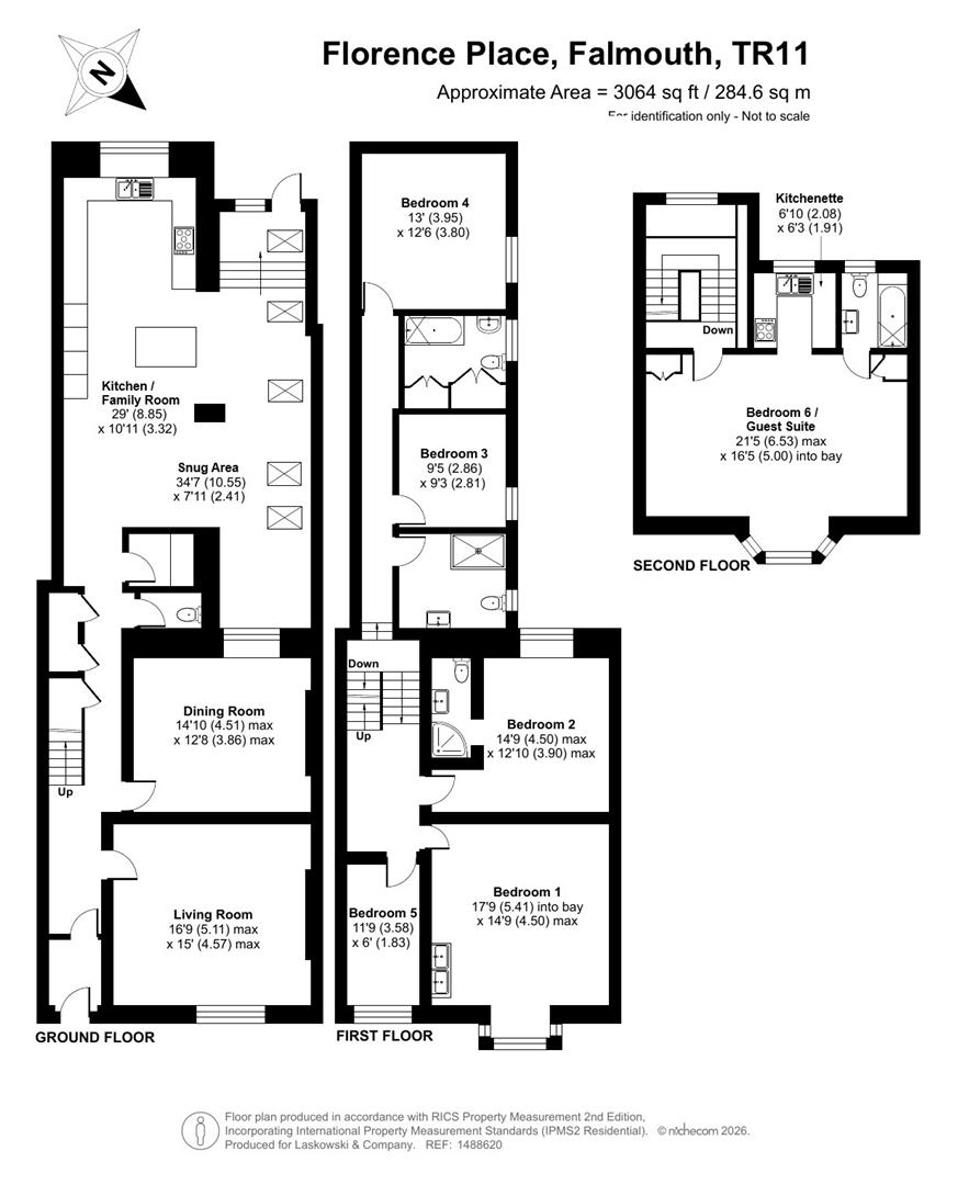 5, Florence Place, Falmouth floorplan