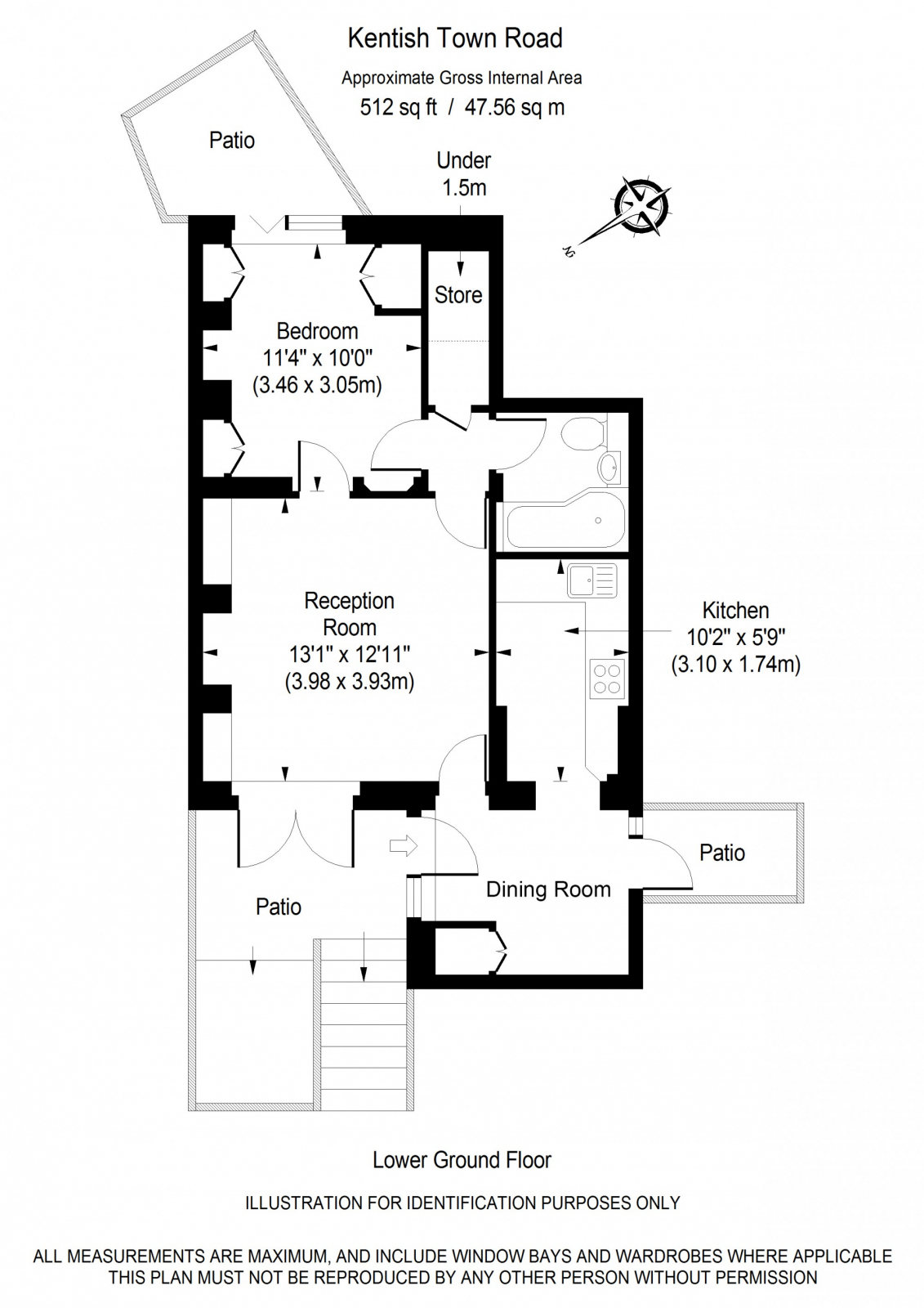 1 Bedrooms Flat for sale in Kentish Town Road, London NW1