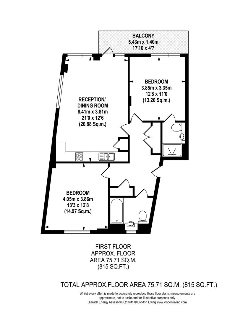 Flat 5 Hogan Court, 57, Edmund Street, London floorplan