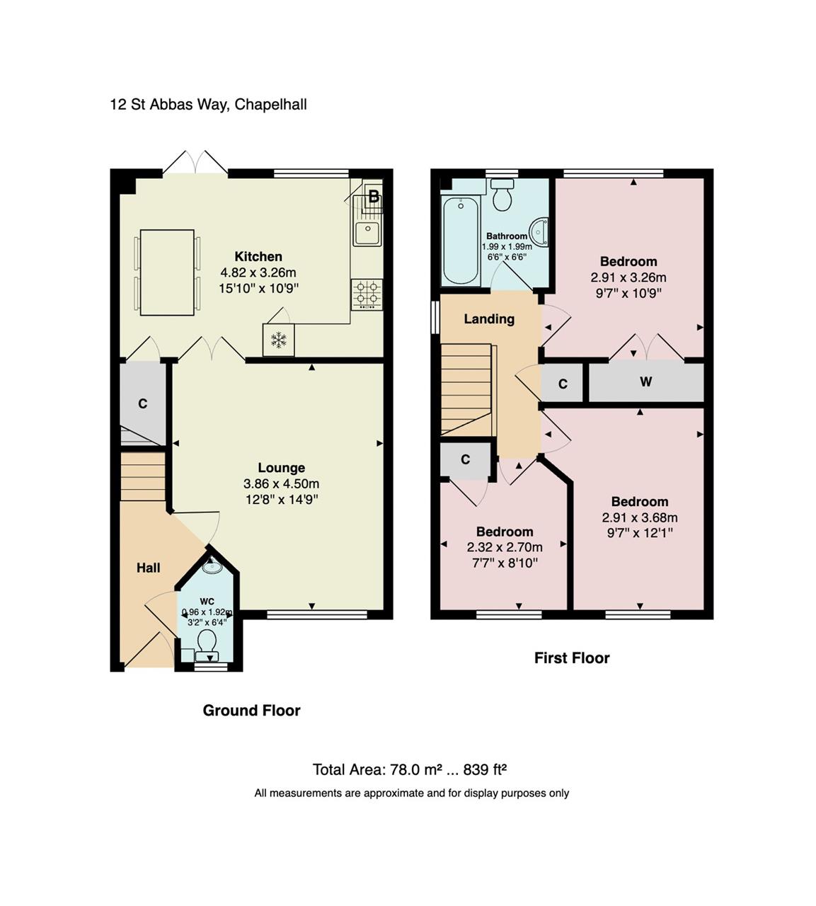12, St Abbs Way, Chapelhall floorplan