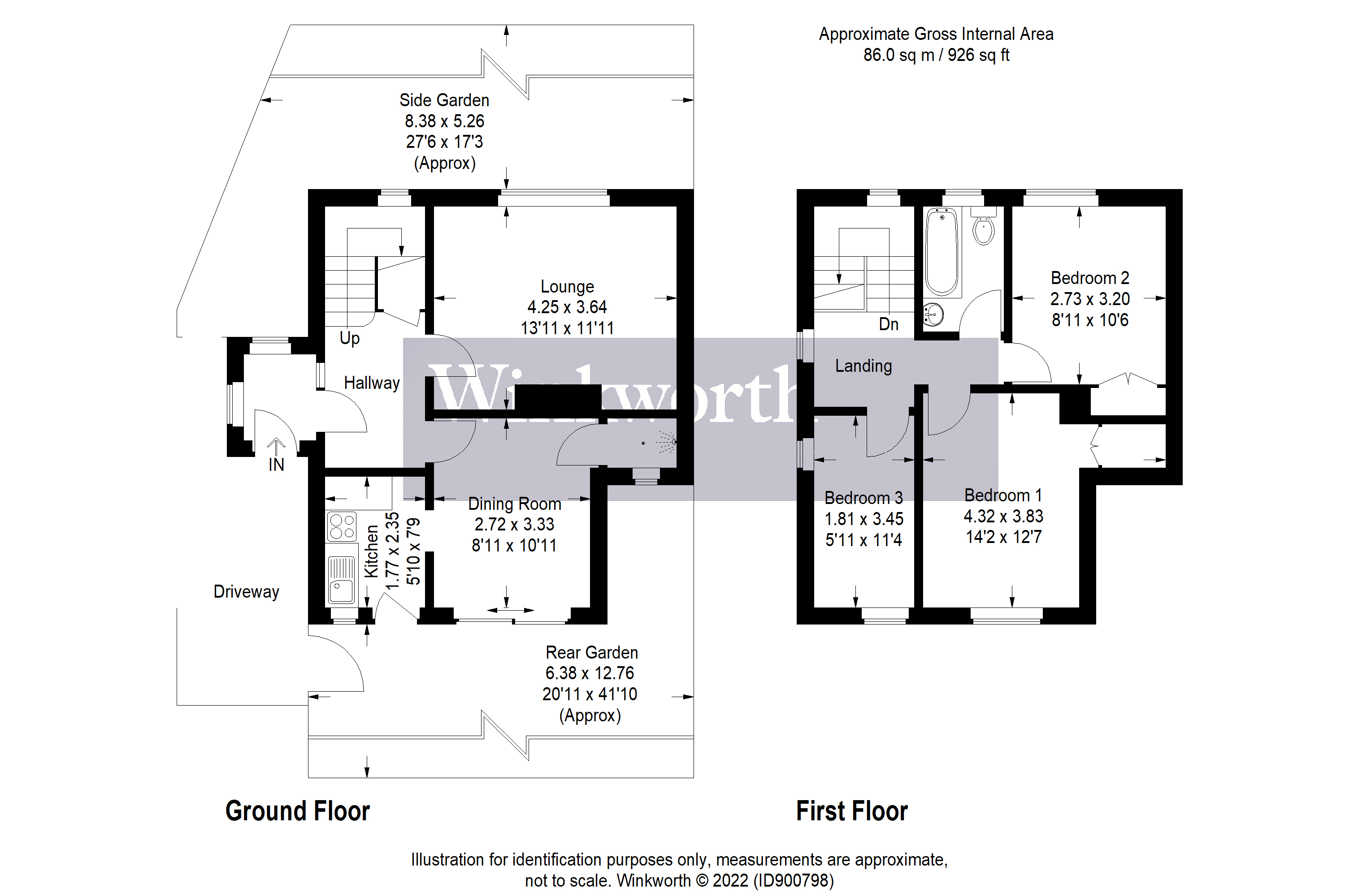 Croxdale Road, Borehamwood, Hertfordshire WD6, 3 bedroom end terrace