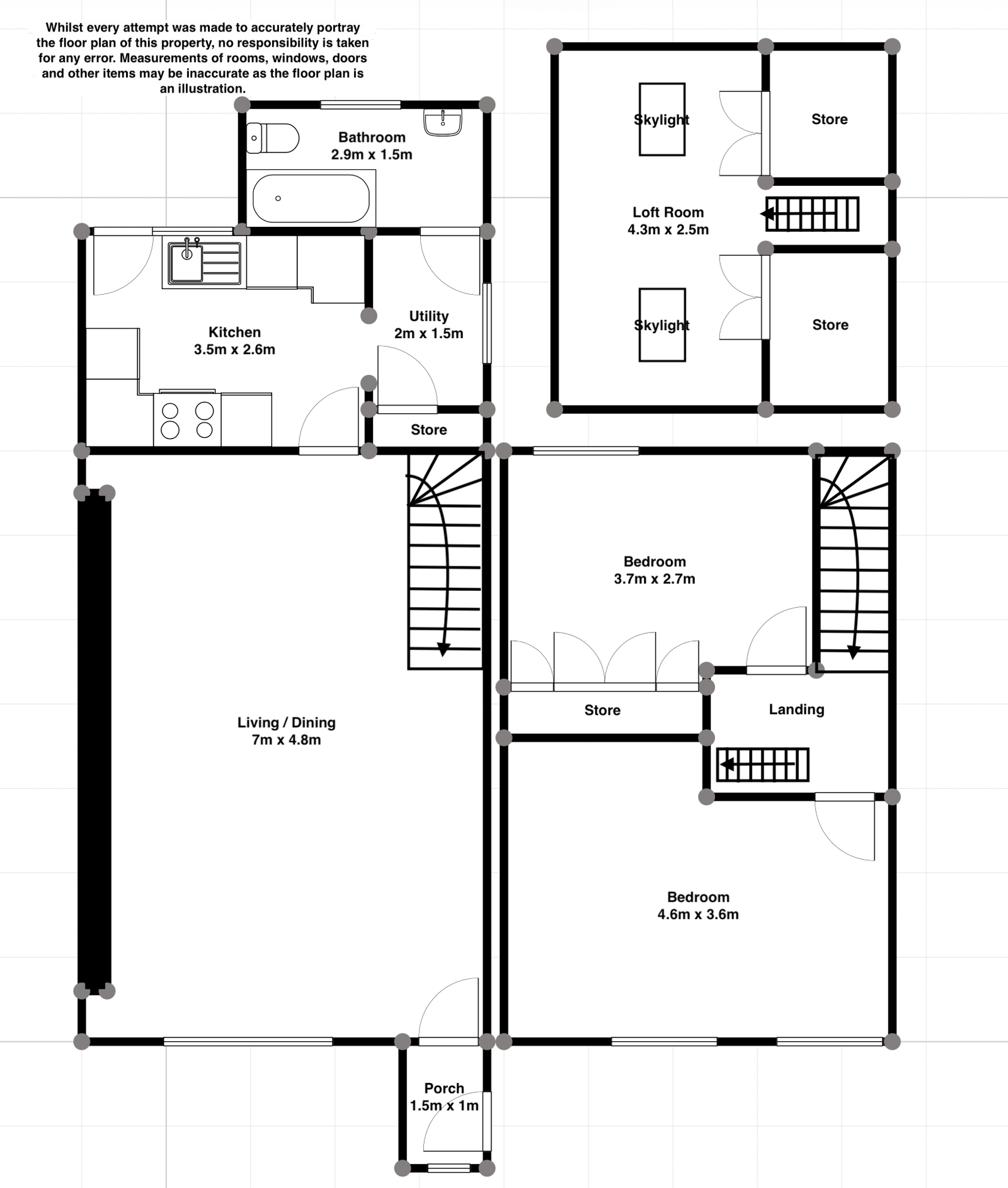 6, Red Rose Hill, Pentre floorplan