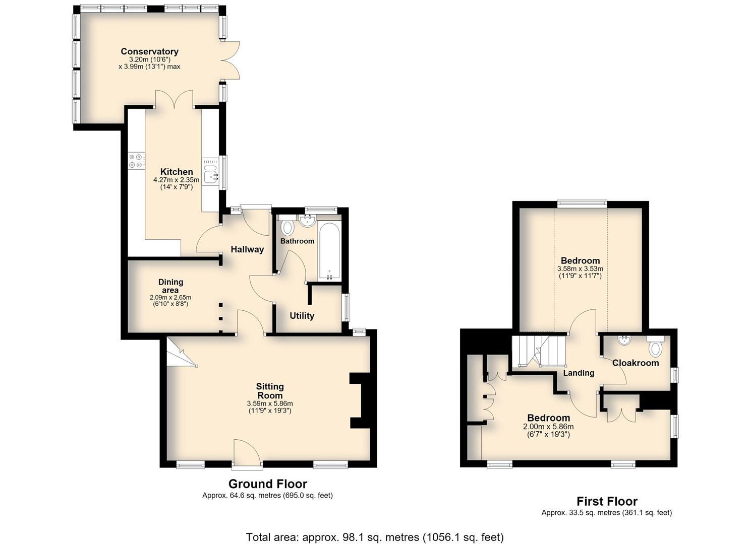 The Cottage Next To Chapel, Walsham Road, Finningham floorplan
