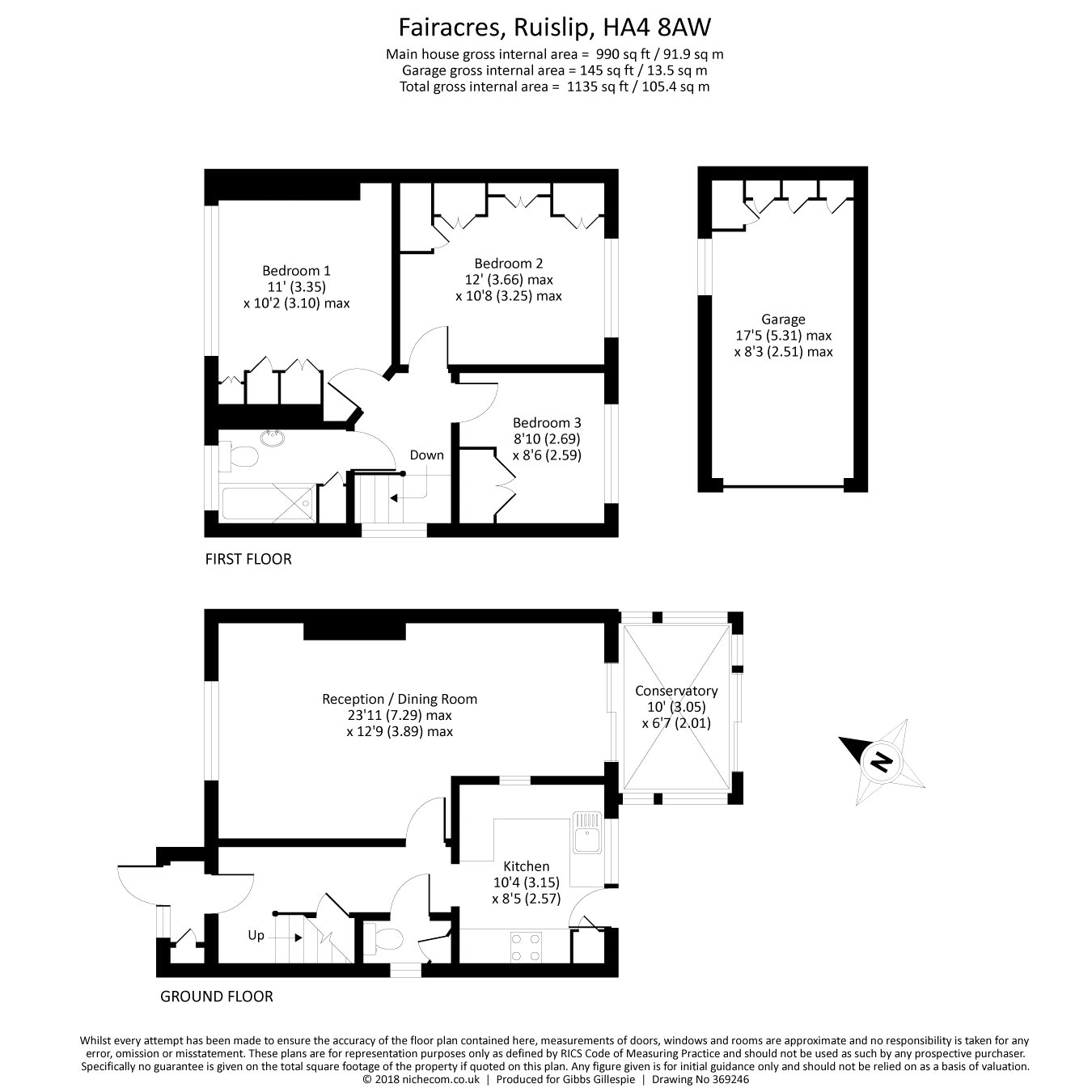 3 Bedrooms Detached house for sale in Fairacres, Ruislip, Middlesex HA4