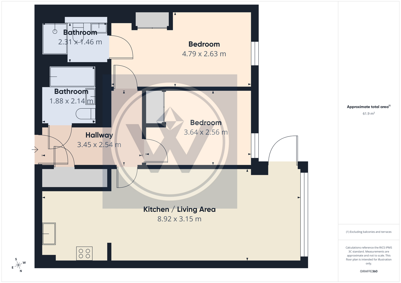 Cardinal Building,Flat 418, Station Approach, Hayes floorplan