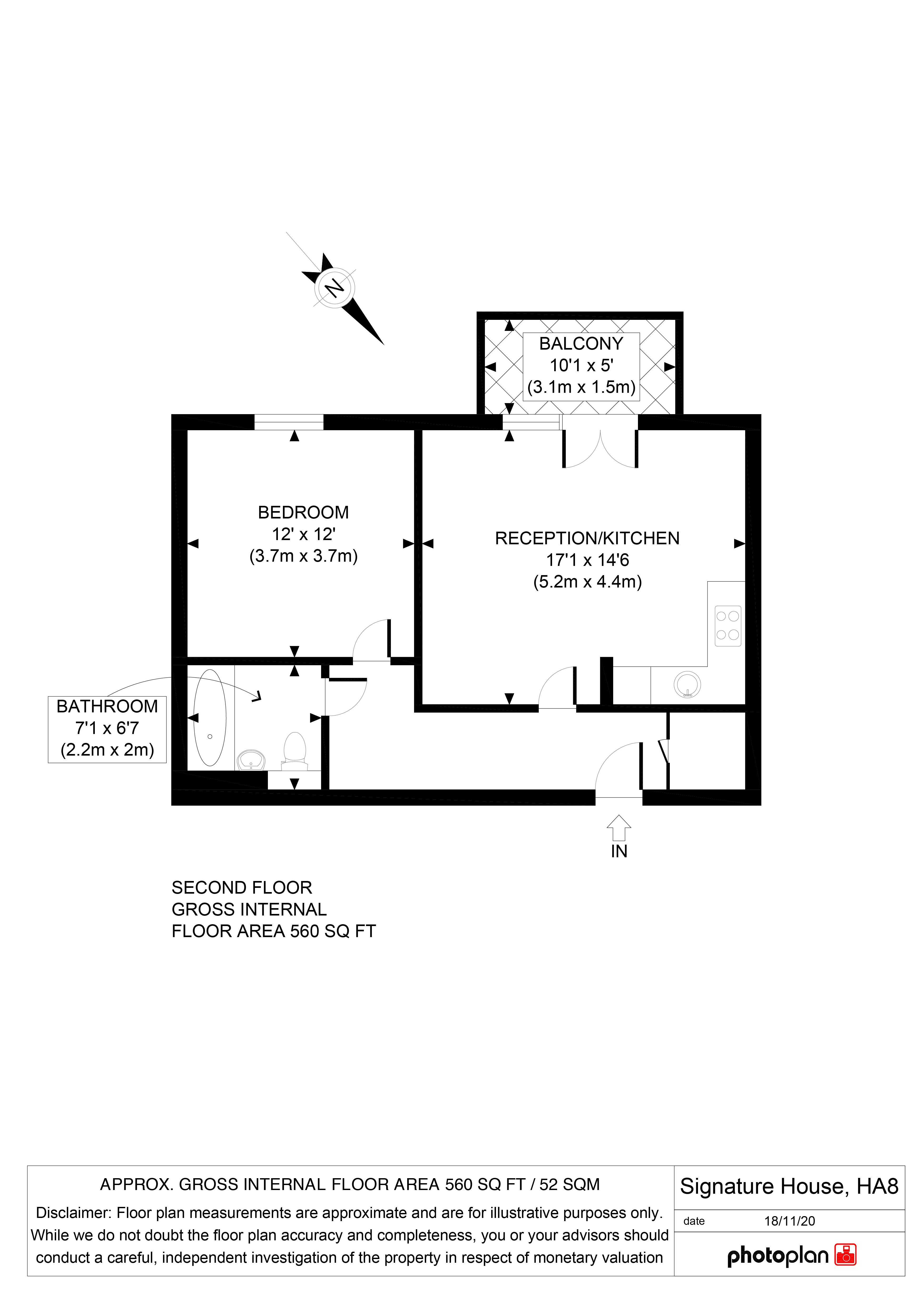 High Street, Edgware HA8, 1 bedroom triplex for sale 62379411