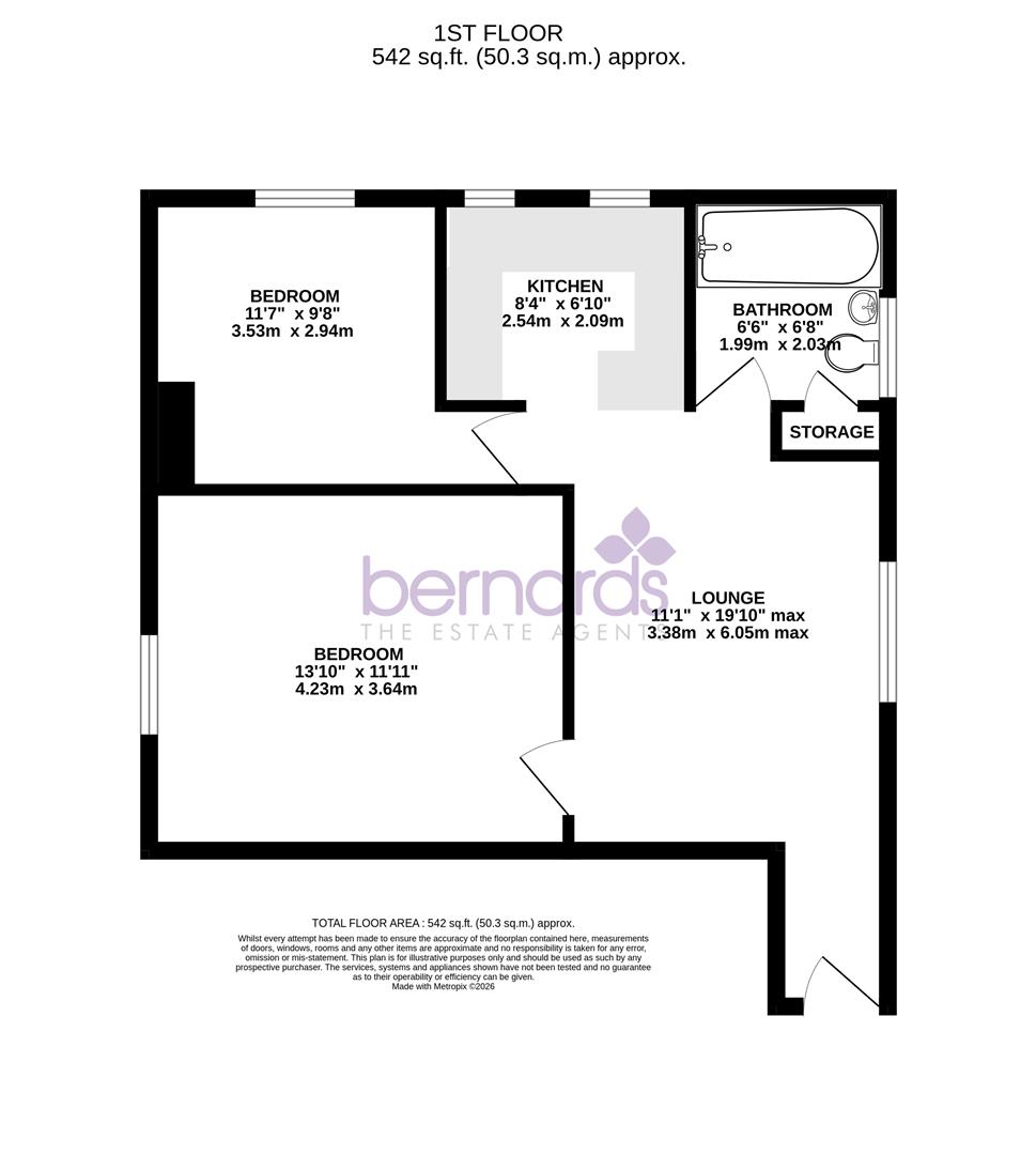 Flat 15, Brandon Court, Lawrence Road, Southsea floorplan