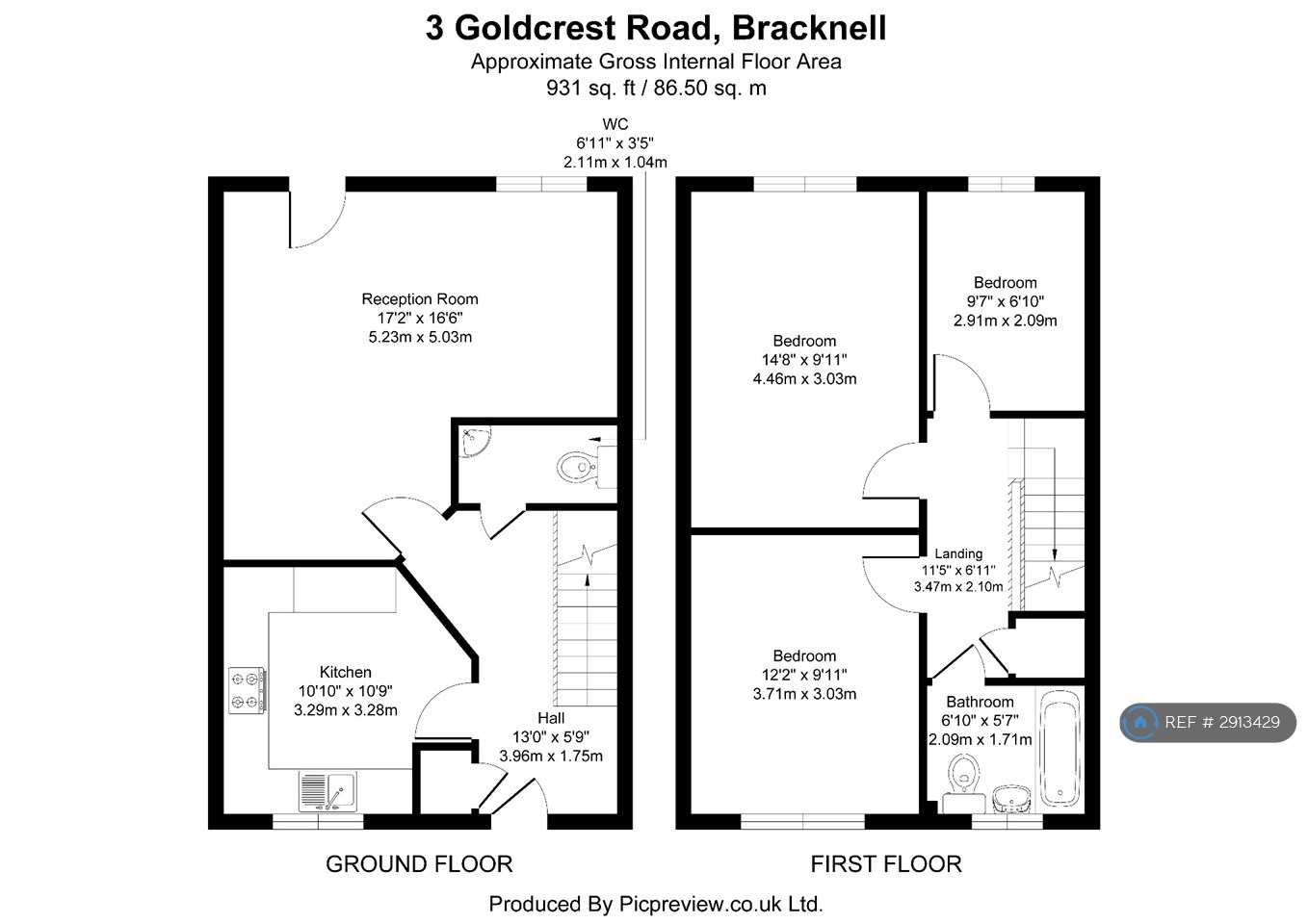 Goldcrest Road, Bracknell floorplan