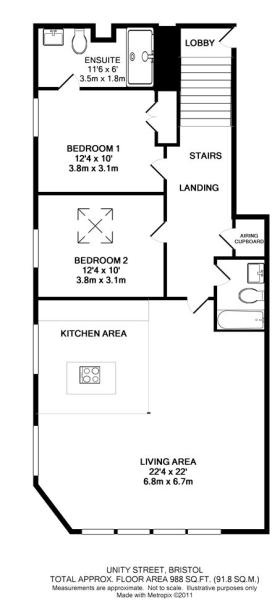 2 Bedrooms Flat to rent in Unity Street, Bristol BS1