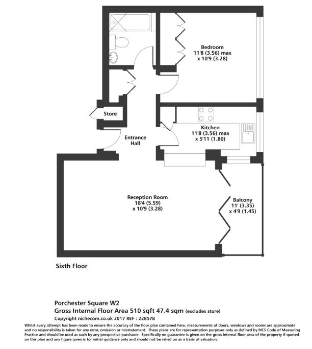 1 Bedrooms Flat to rent in The Colonnades, 34 Porchester Square, London W2