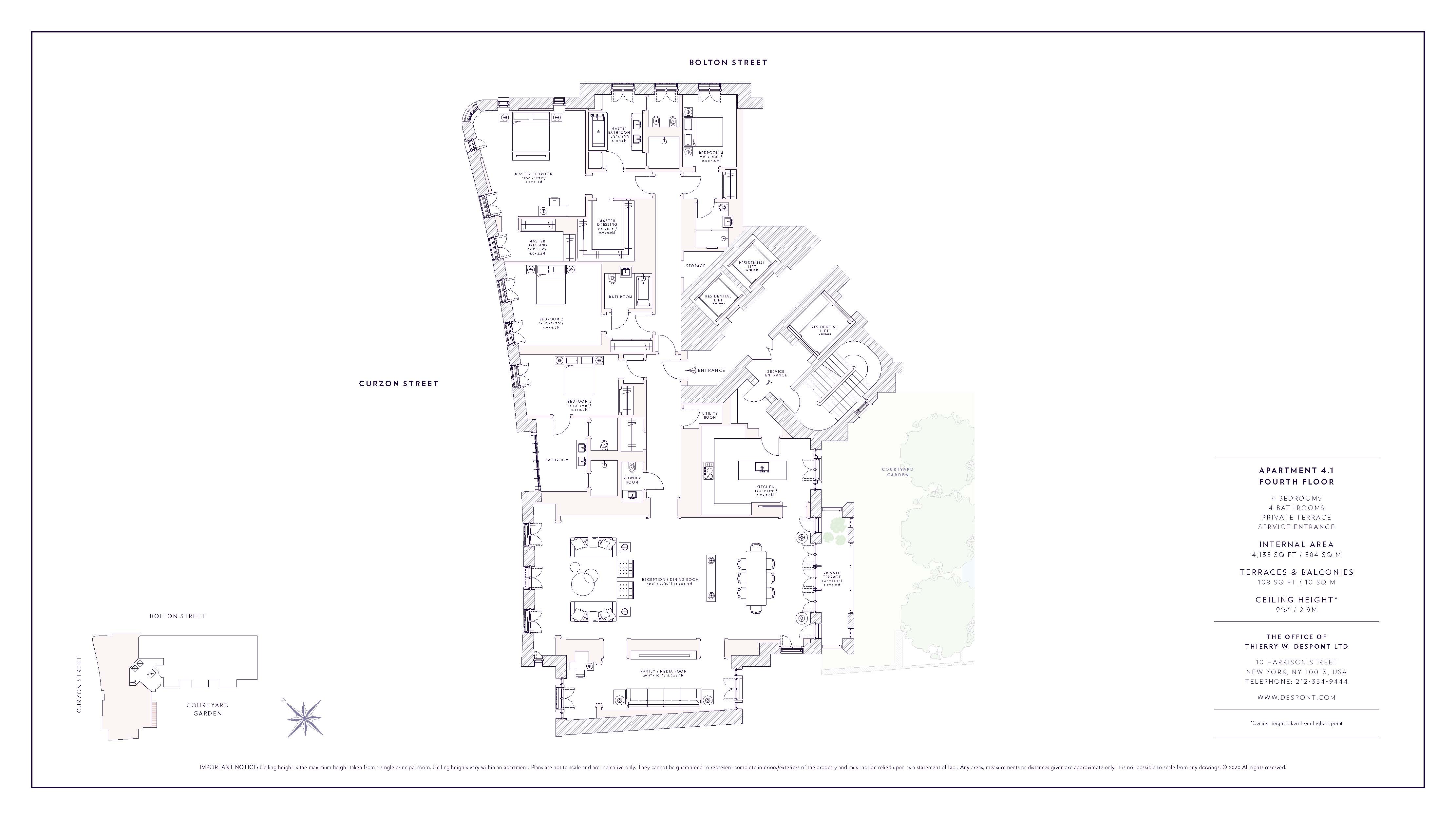 60 Curzon, London floorplan