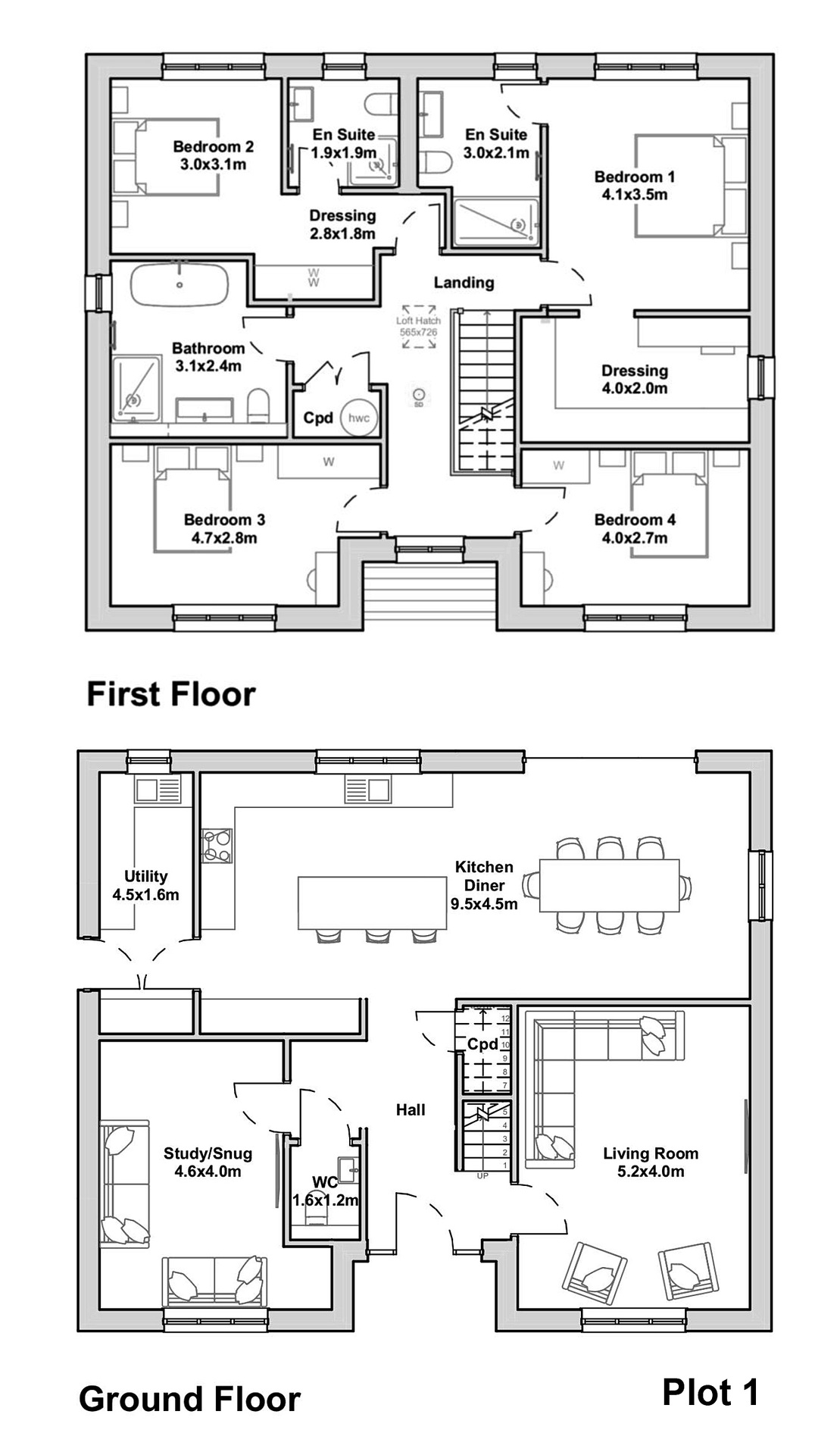 Plot 1 Mylor Woodlands, Falmouth floorplan