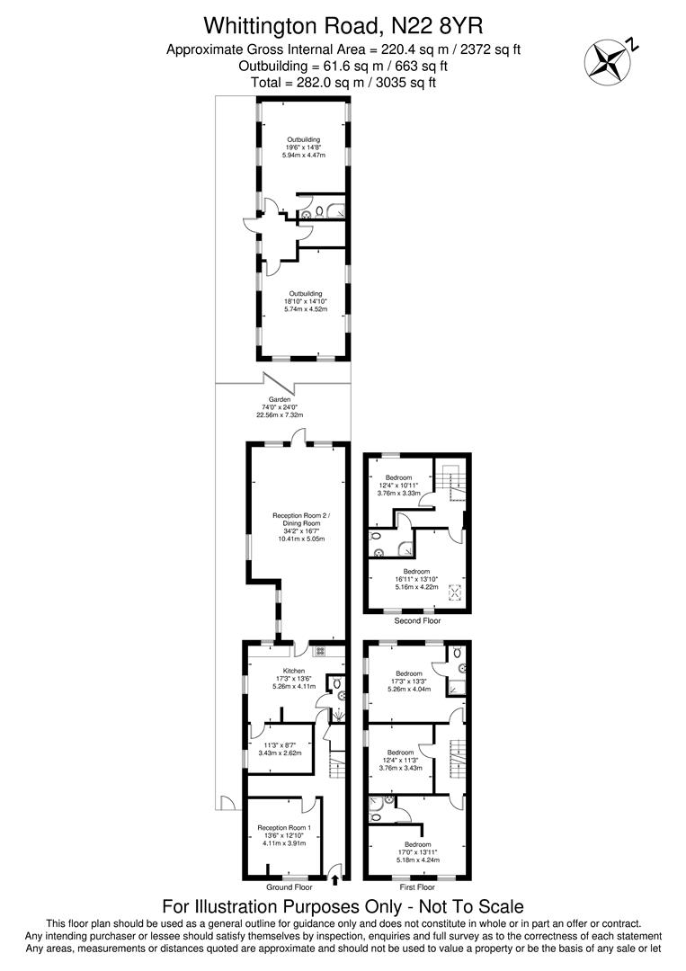 105, Whittington Road, London floorplan
