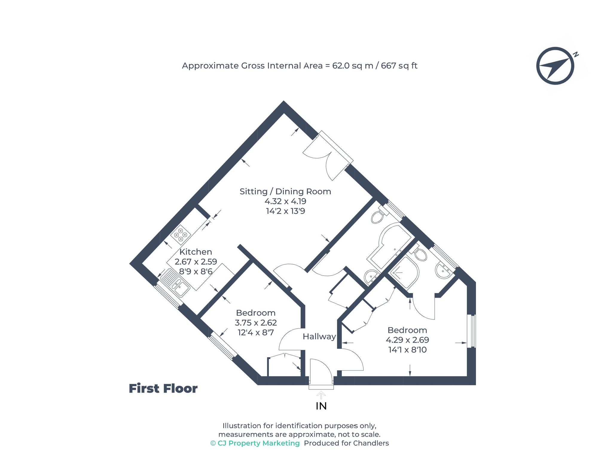 42 Whernside Drive, Stevenage floorplan