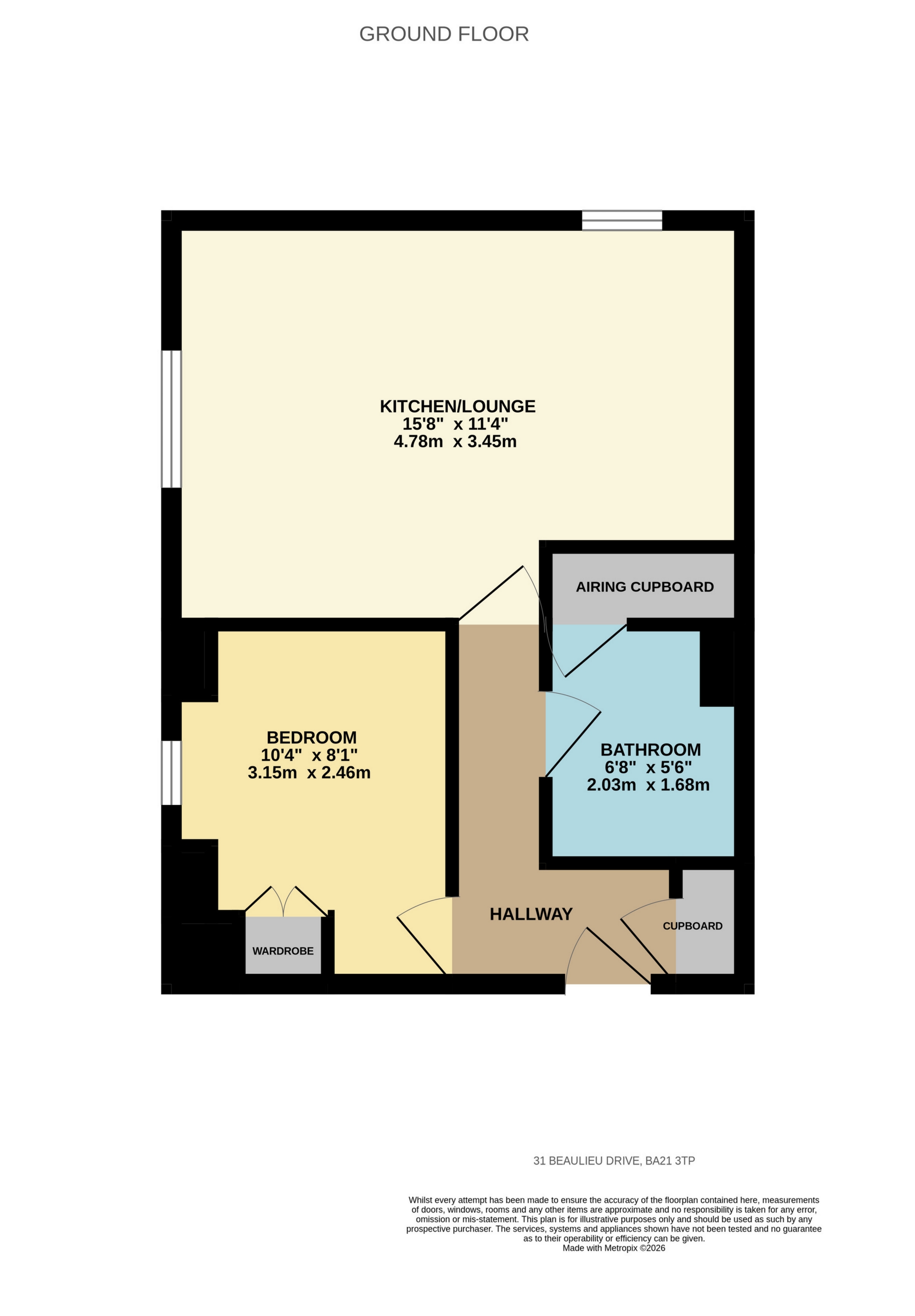 Beaulieu Drive, Yeovil floorplan