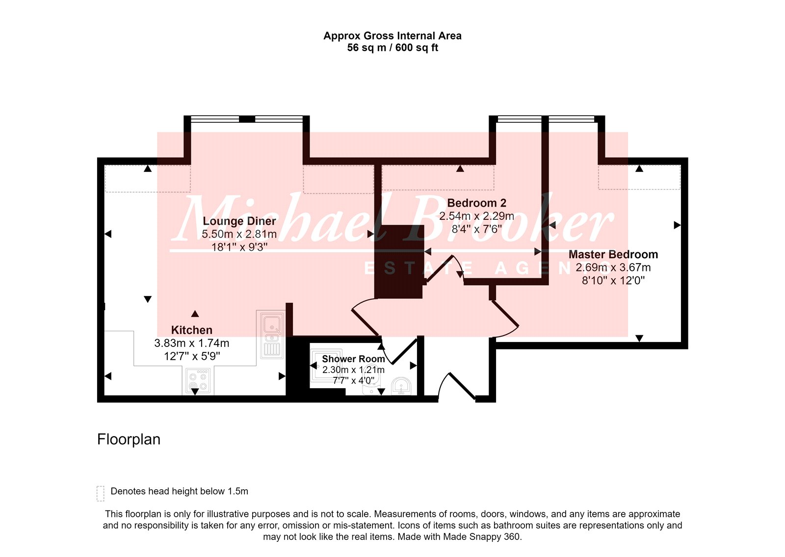 Flat 3, 20-22,, High Street, Tunbridge Wells floorplan