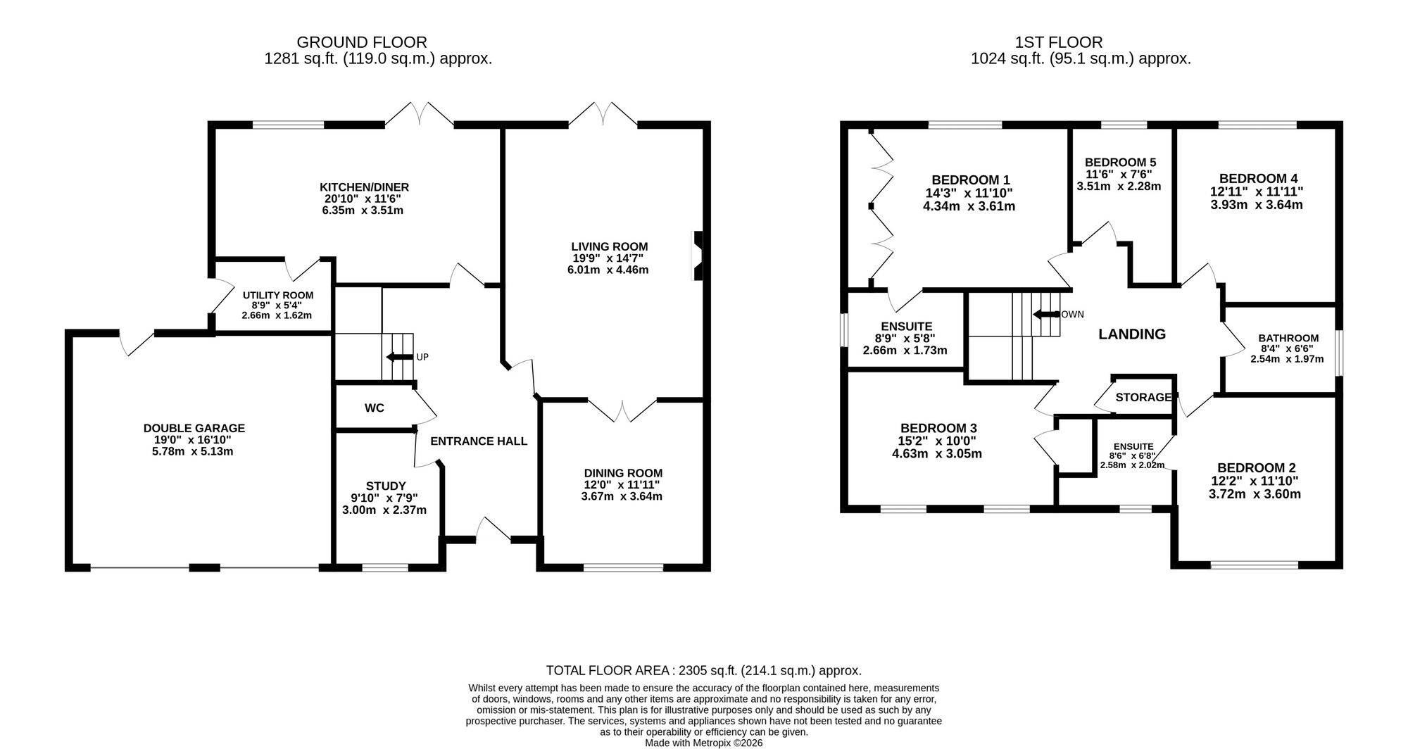 Laurels Coneygreave Lane, Newcastle floorplan