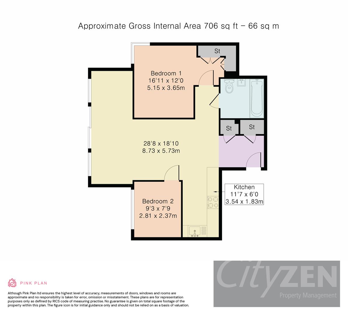 141, Valencia Tower, 3 Bollinder Way, London floorplan