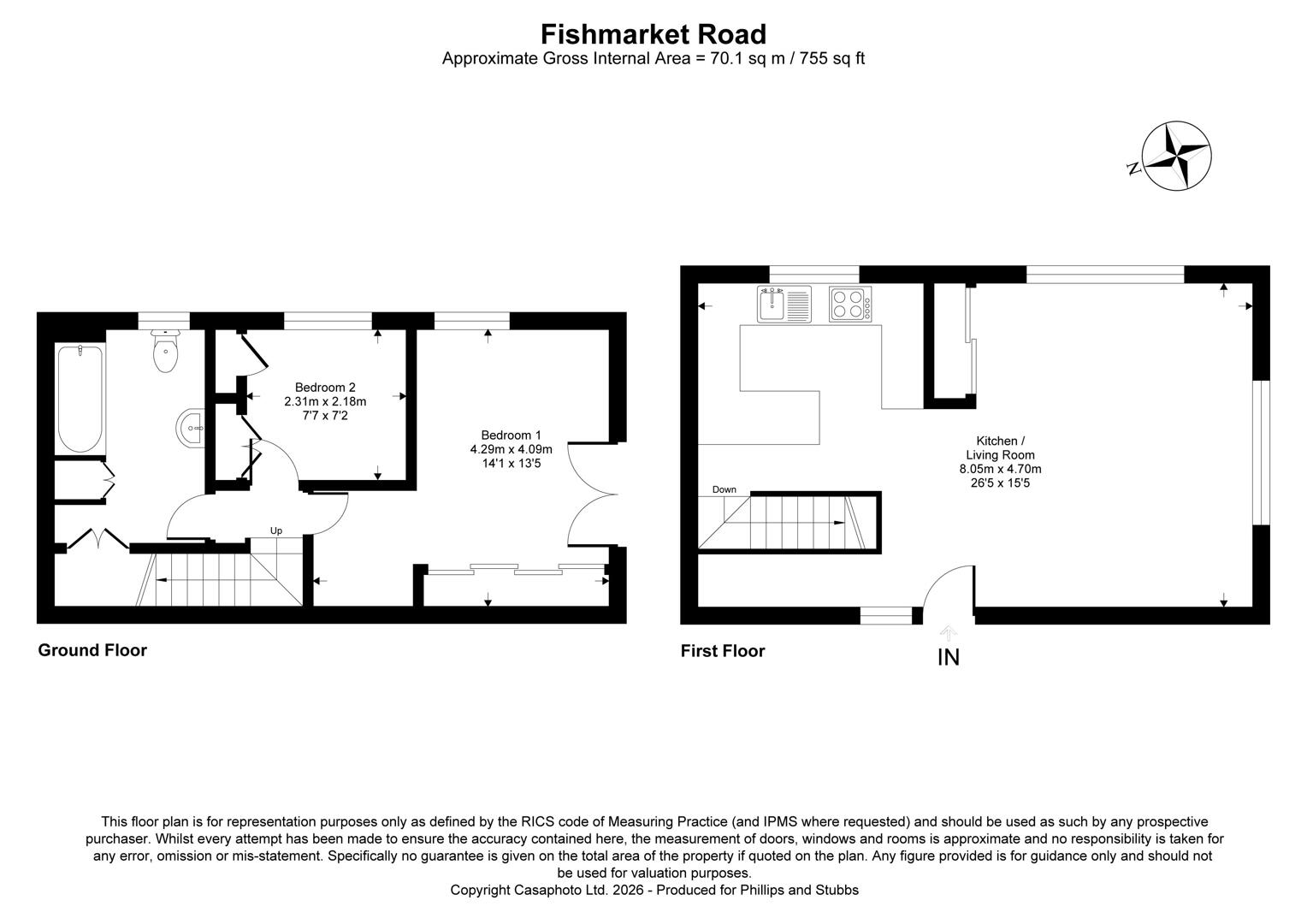 64, Fishmarket Road, Rye floorplan