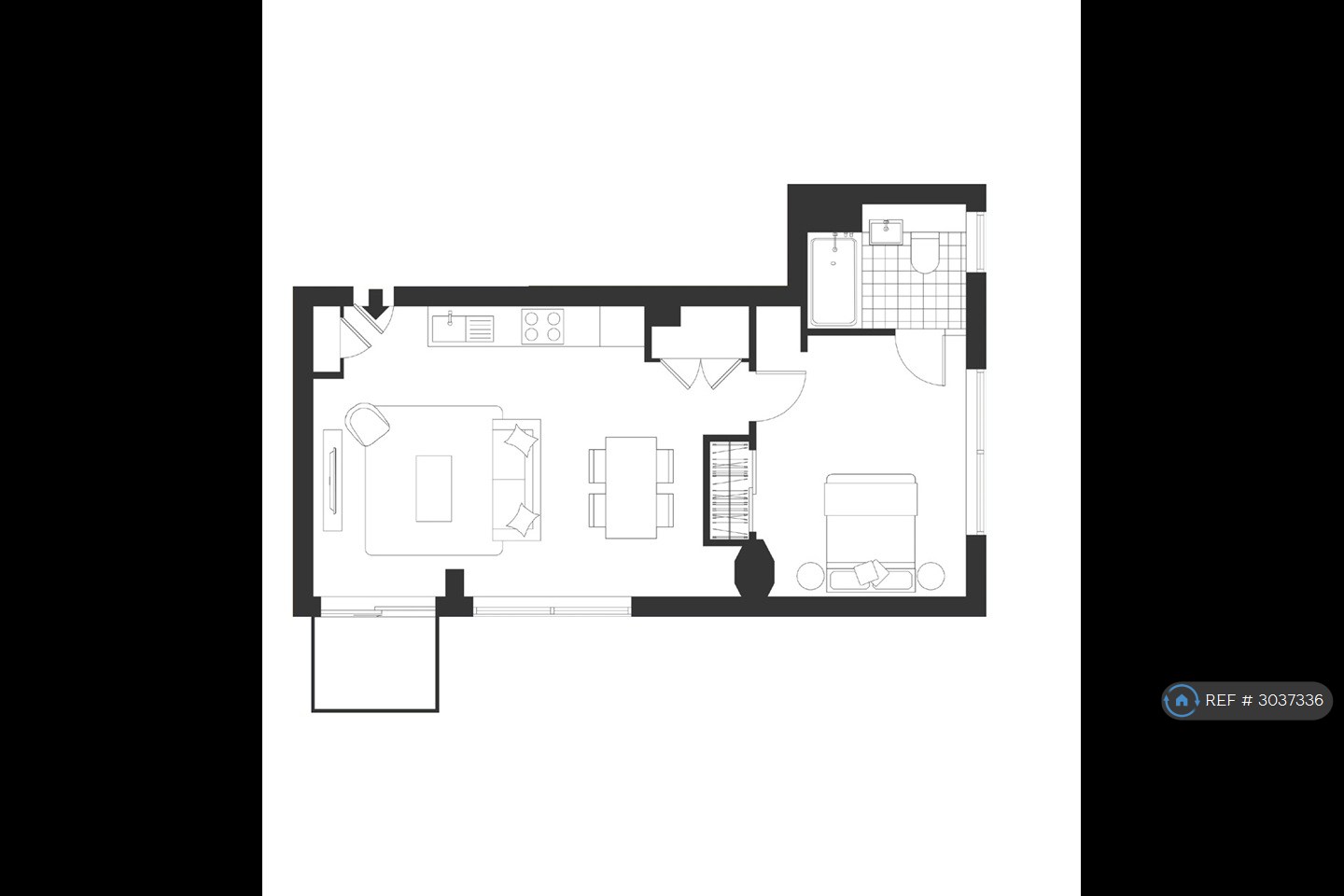 Bed Apartment, Berkshire House Queen Street, Maidenhead floorplan