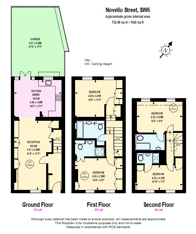 44, Novello Street, Fulham floorplan